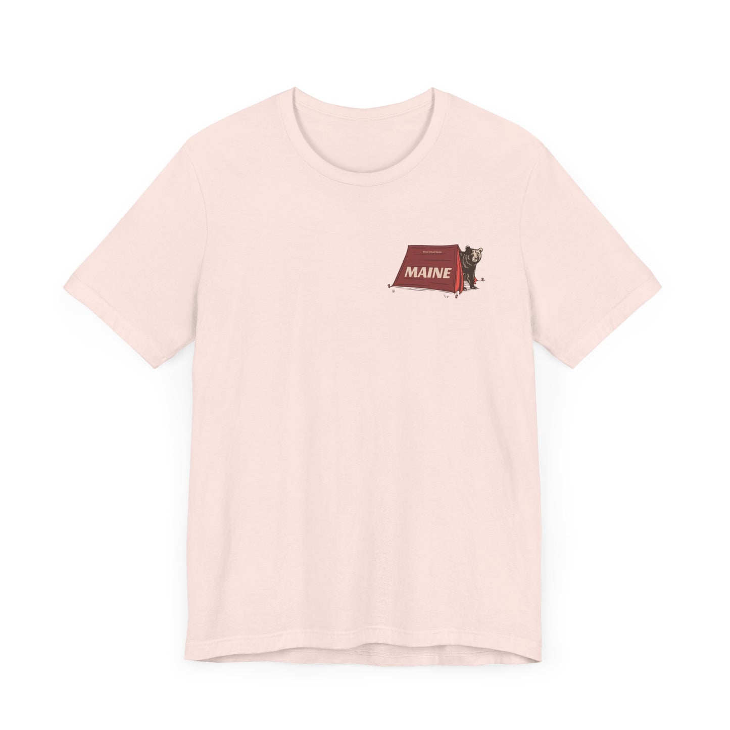 Camping Maine Bear Graphic Unisex Tee
