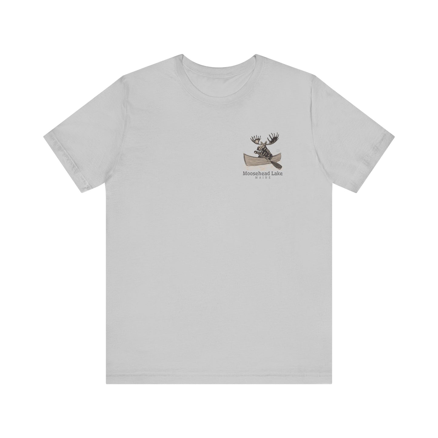 Moosehead Lake Maine Moose Rowing Adventure Tee - Unisex Jersey Short Sleeve T-Shirt