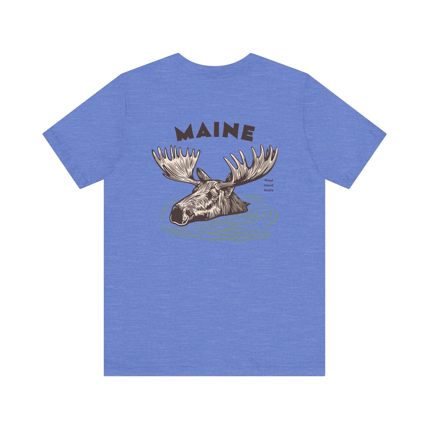 Maine Moose Humor Graphic Tee - Unisex Short Sleeve T-Shirt