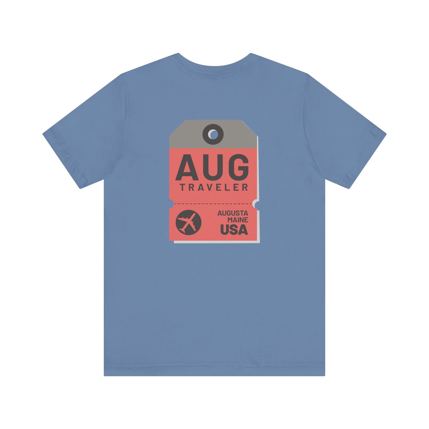 Augusta Maine Luggage Tag Graphic Tee AUG