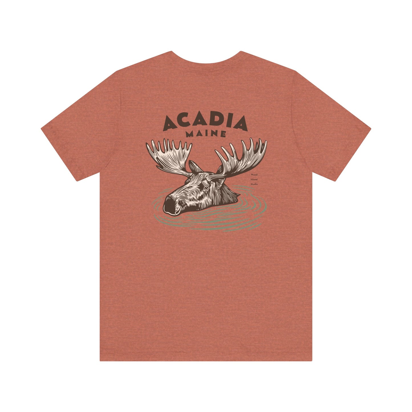 Acadia Maine Moose Graphic Tee - Unisex Short Sleeve T-Shirt