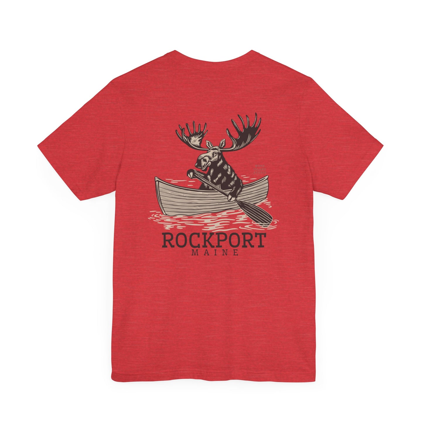 Rockport Maine Rowing Moose Graphic Tee
