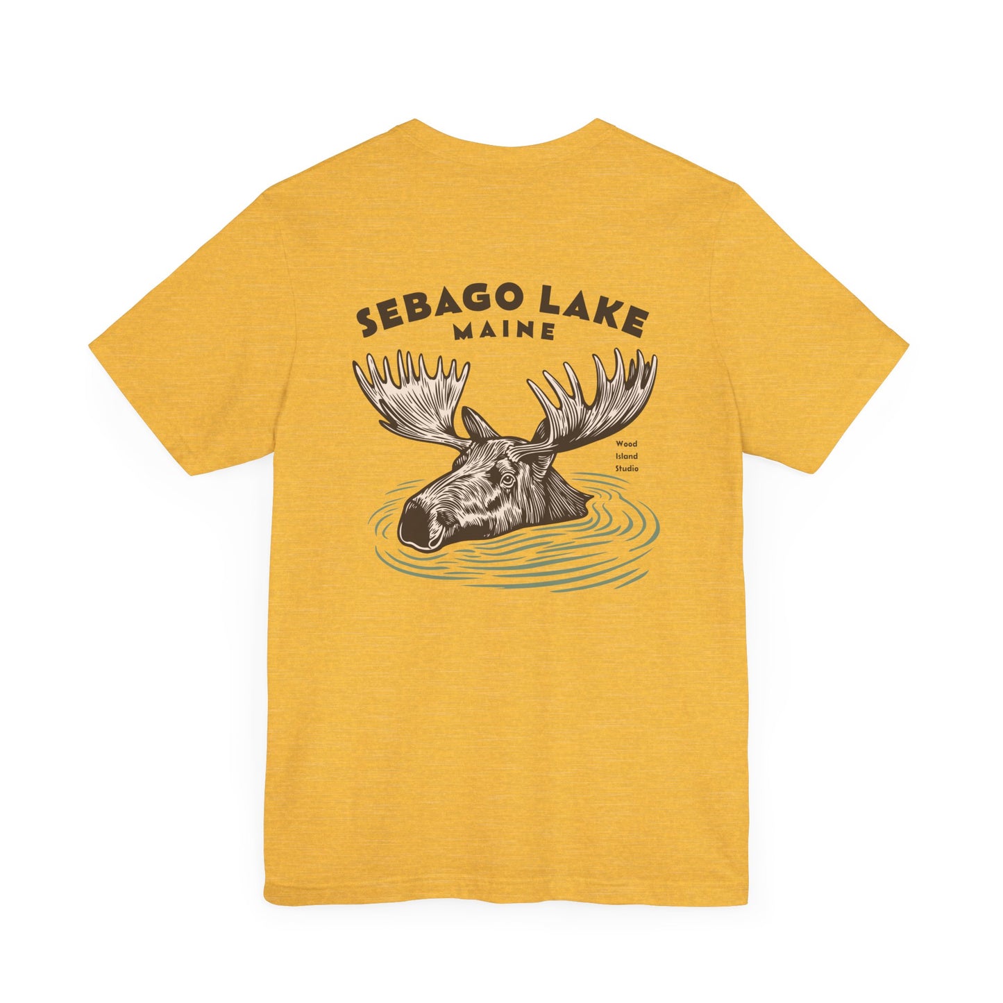 Sebago Lake Maine Moose Graphic Tee - Unisex Short Sleeve T-Shirt