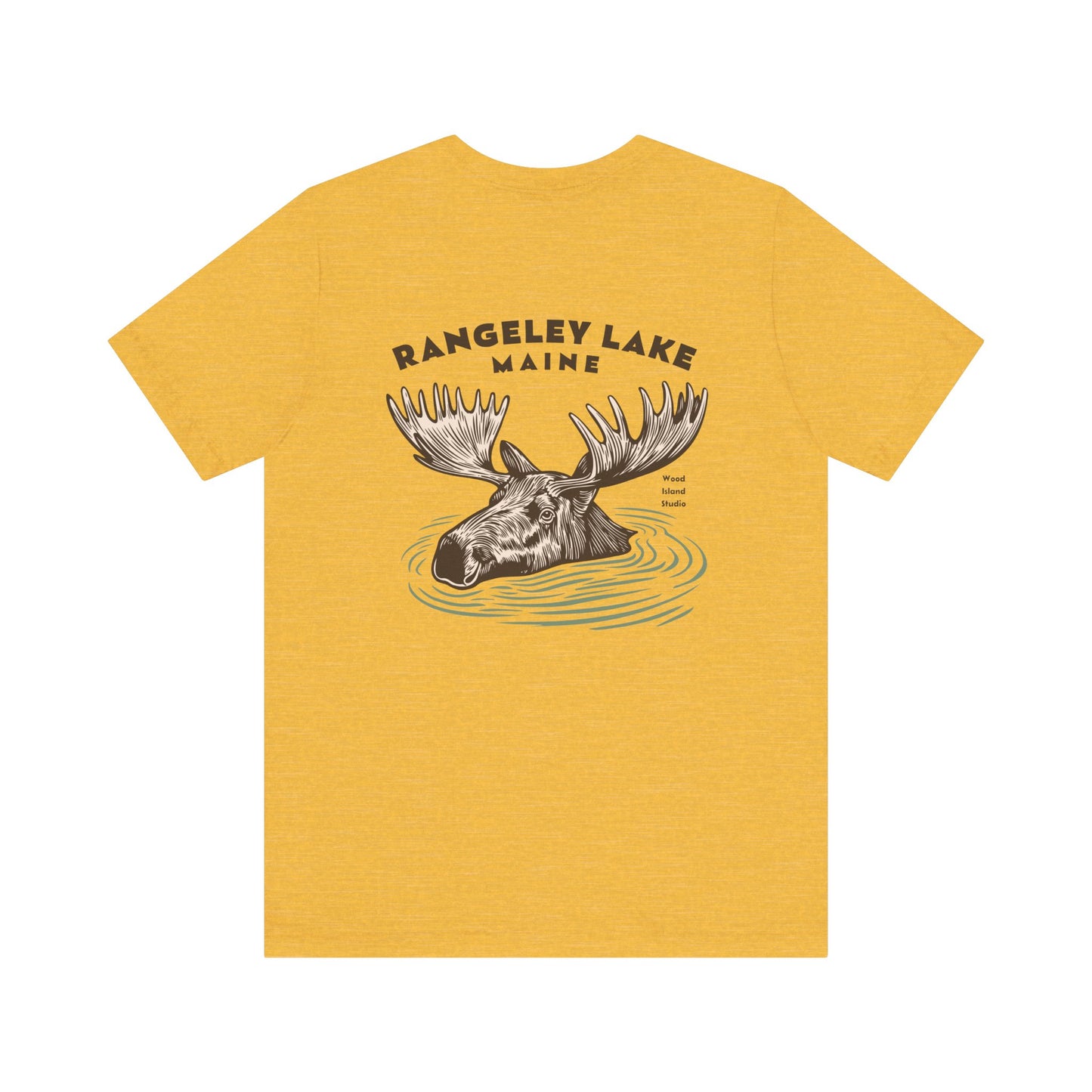 Rangeley Lake Maine Moose Graphic Tee - Unisex Short Sleeve T-Shirt