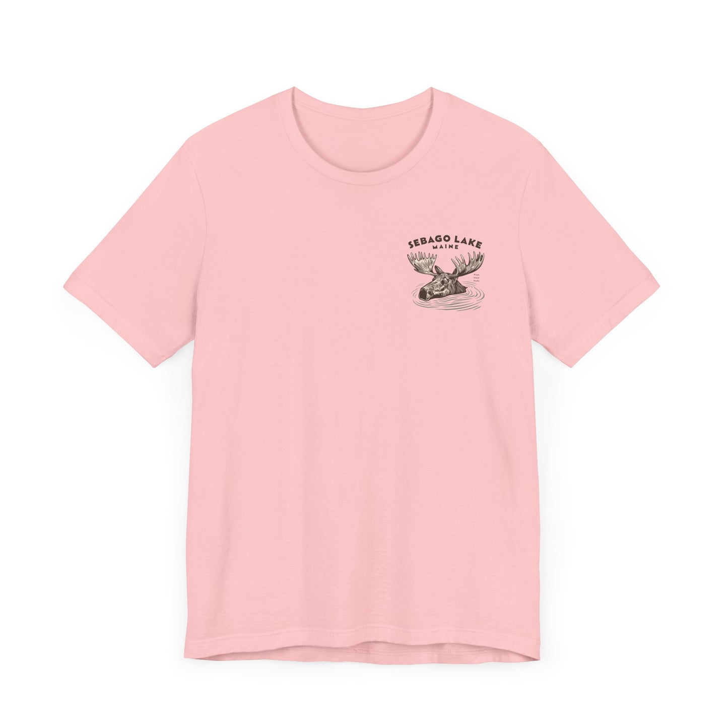 Sebago Lake Maine Moose Graphic Tee - Unisex Short Sleeve T-Shirt
