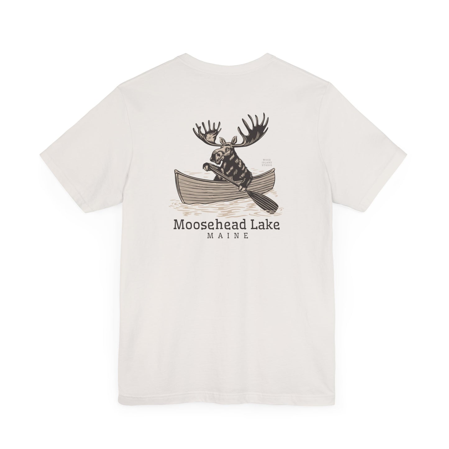 Moosehead Lake Maine Moose Rowing Adventure Tee - Unisex Jersey Short Sleeve T-Shirt