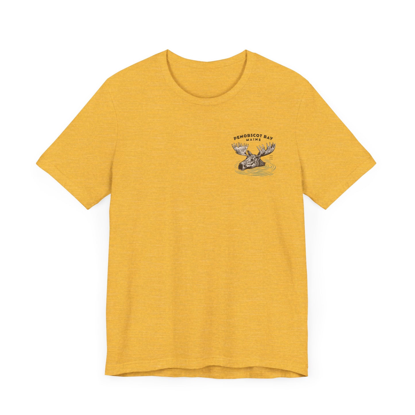 Penobscot Bay Maine Moose Graphic Tee - Unisex Short Sleeve T-Shirt