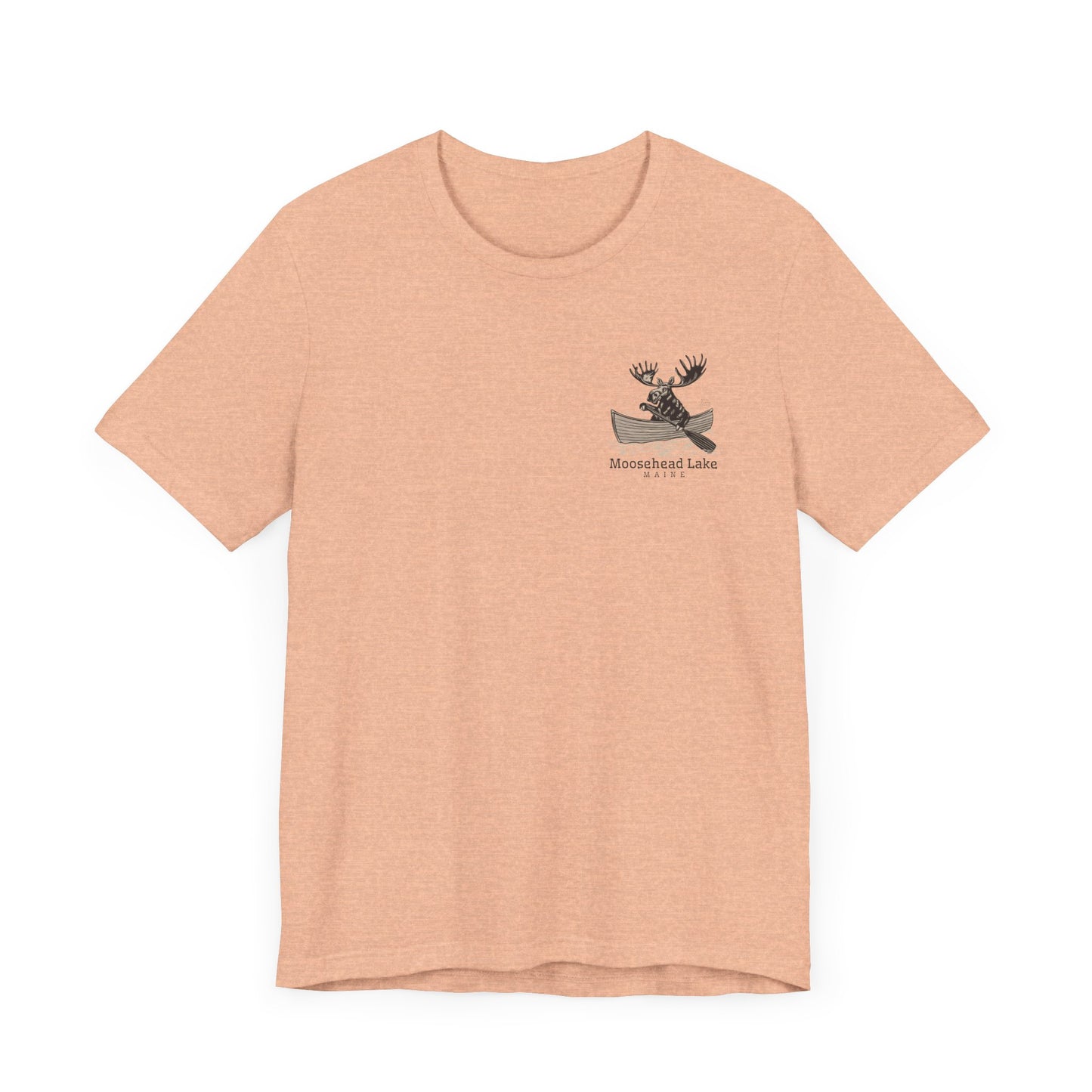 Moosehead Lake Maine Moose Rowing Adventure Tee - Unisex Jersey Short Sleeve T-Shirt