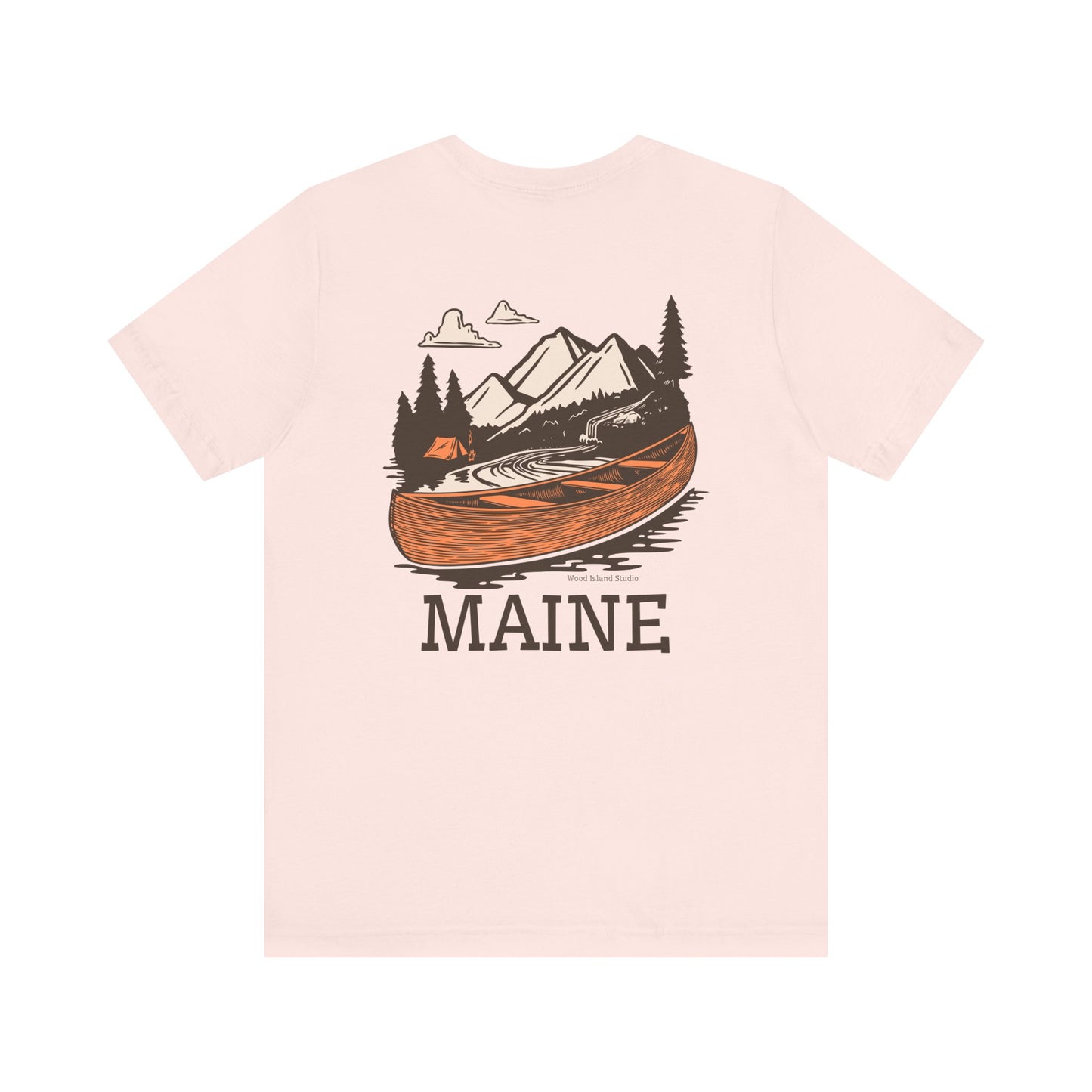 Canoeing in Maine Graphic Unisex Tee