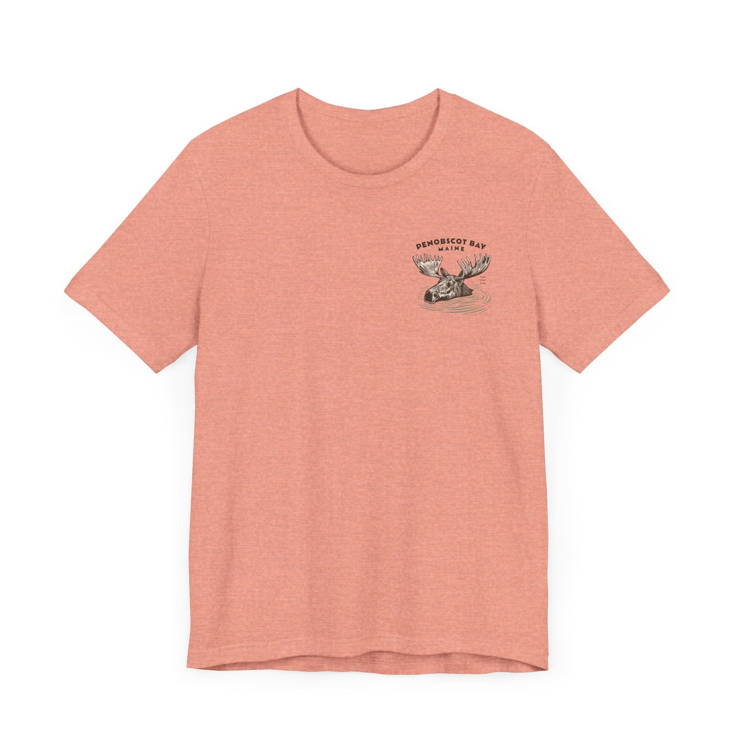 Penobscot Bay Maine Moose Graphic Tee - Unisex Short Sleeve T-Shirt