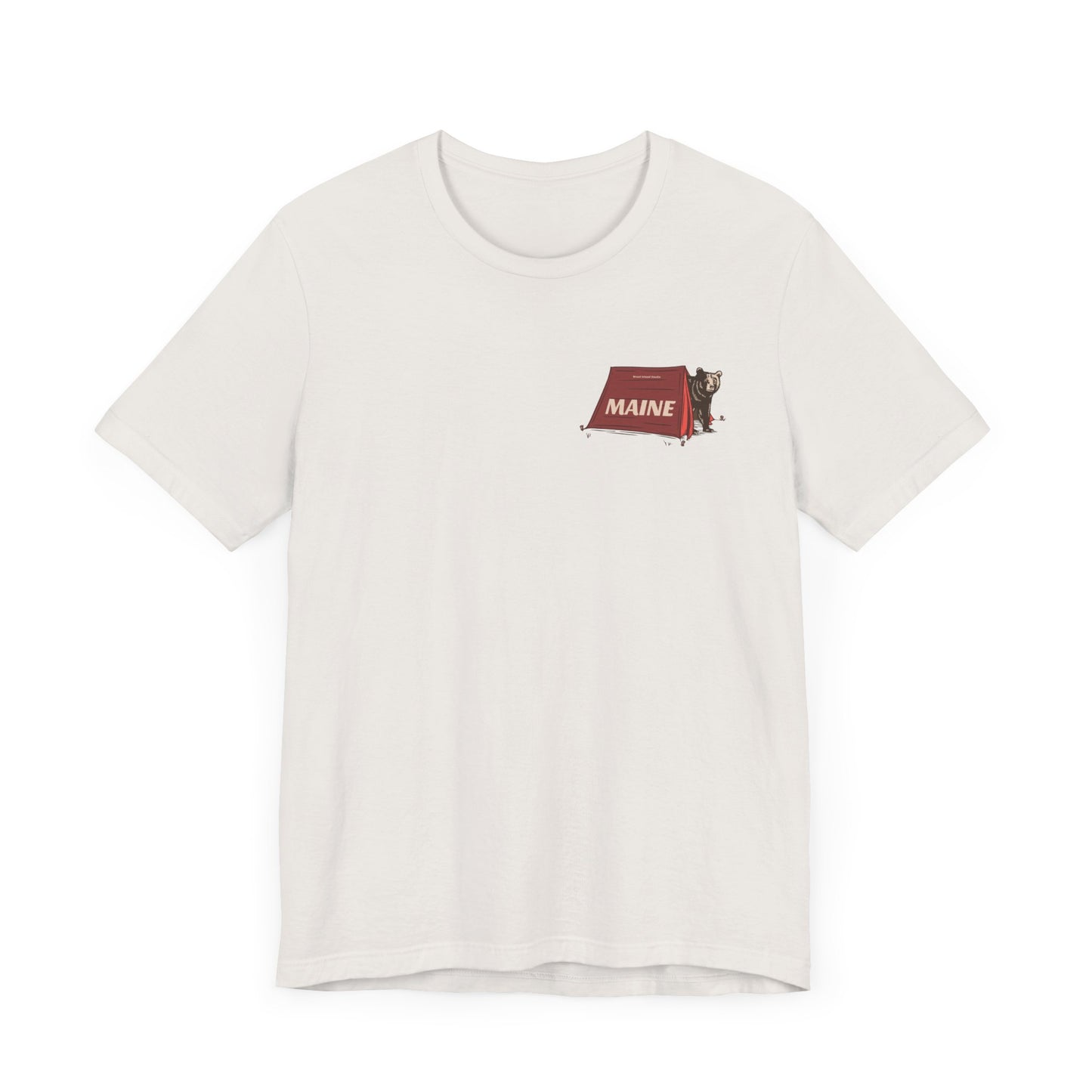 Camping Maine Bear Graphic Unisex Tee