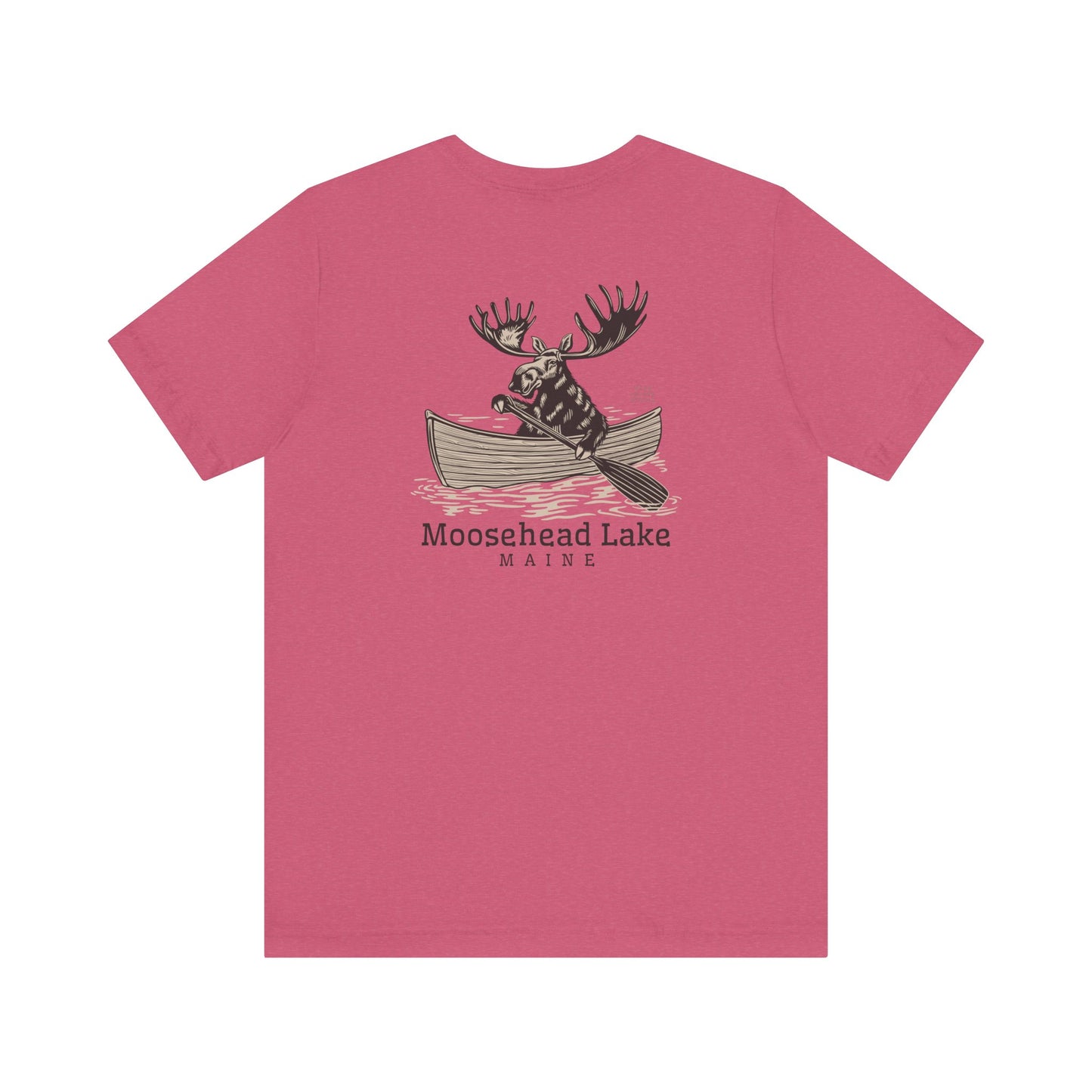 Moosehead Lake Maine Moose Rowing Adventure Tee - Unisex Jersey Short Sleeve T-Shirt