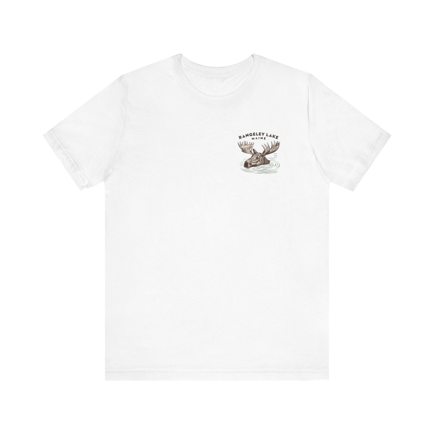 Rangeley Lake Maine Moose Graphic Tee - Unisex Short Sleeve T-Shirt
