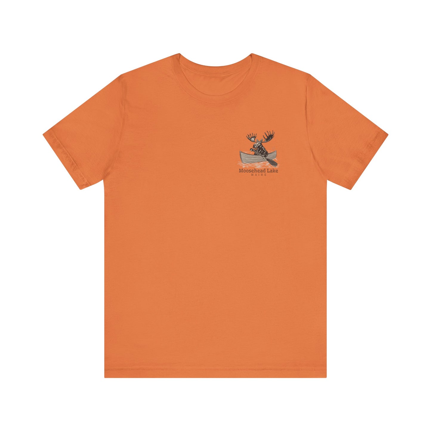 Moosehead Lake Maine Moose Rowing Adventure Tee - Unisex Jersey Short Sleeve T-Shirt