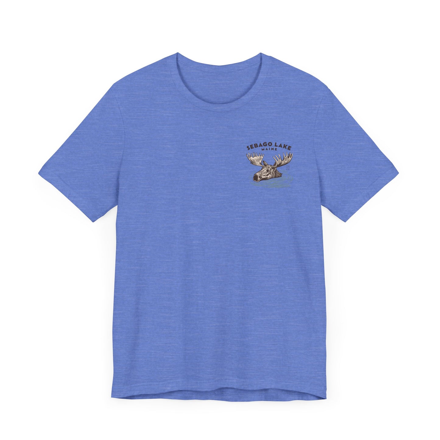 Sebago Lake Maine Moose Graphic Tee - Unisex Short Sleeve T-Shirt