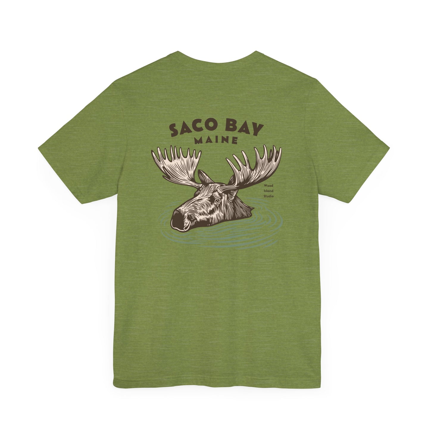 Saco Bay Maine Moose Humor Graphic Tee - Unisex Short Sleeve T-Shirt
