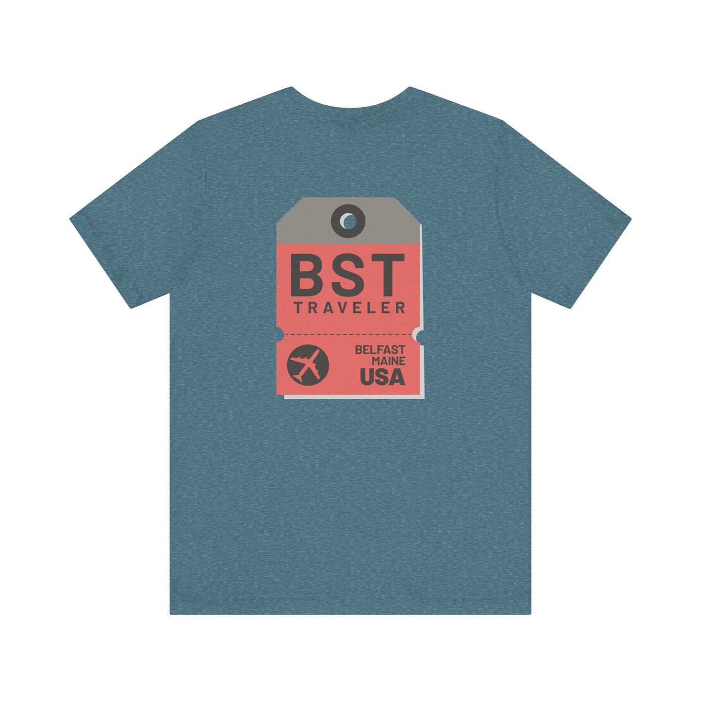 Belfast Maine Luggage Tag Graphic Tee BST