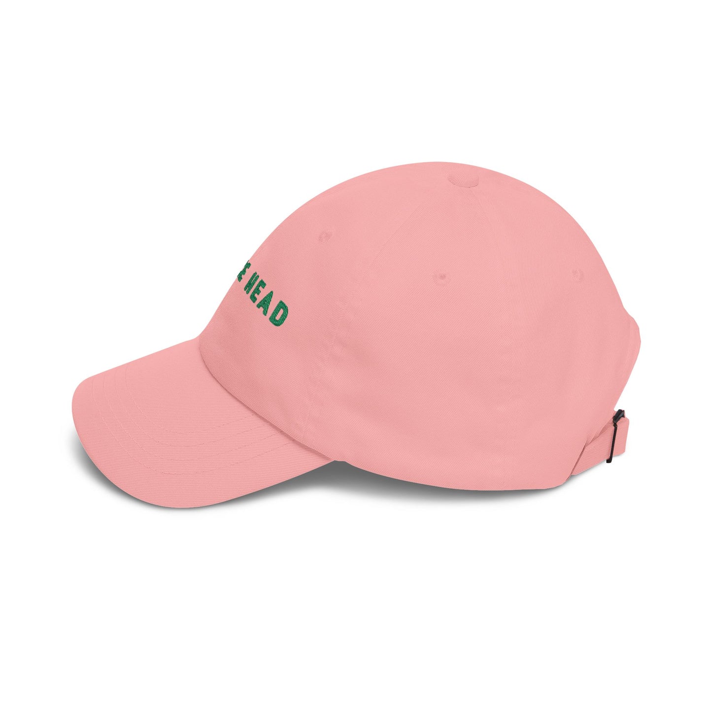 Spruce Head Embroidered with teal letters - Dad Cap with Blue Letters – Minimal Coastal Baseball Hat