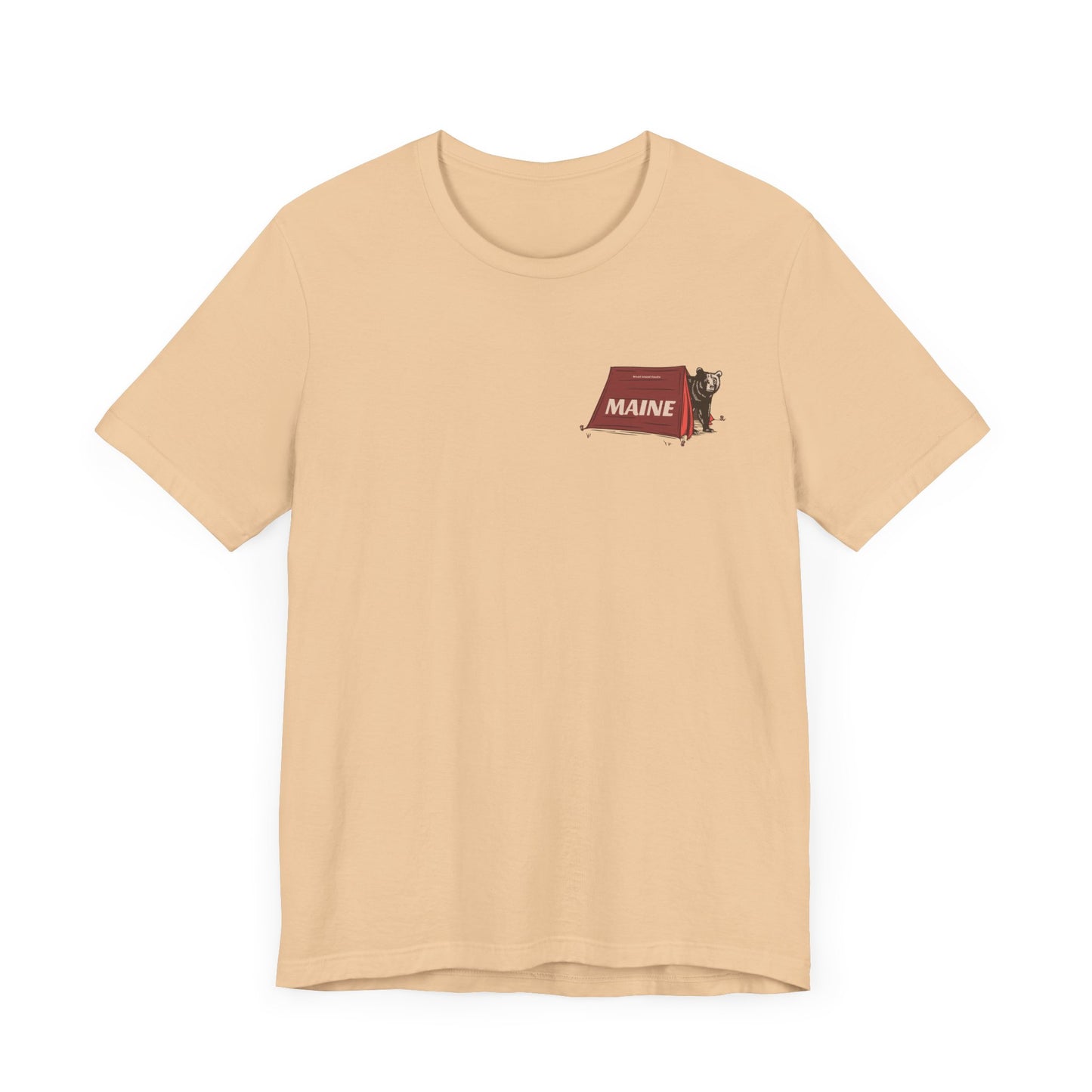 Camping Maine Bear Graphic Unisex Tee