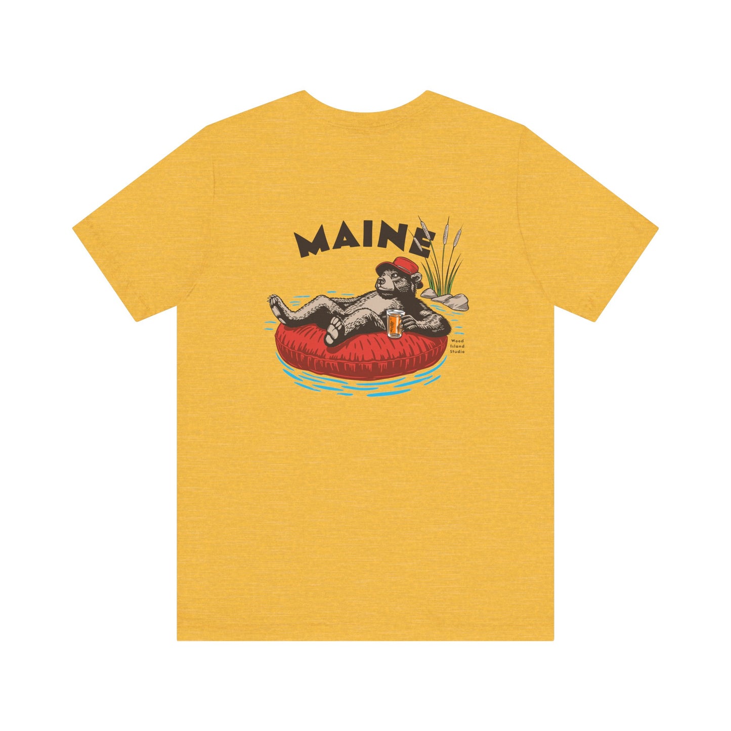 Maine Rafting Bear Graphic Tee