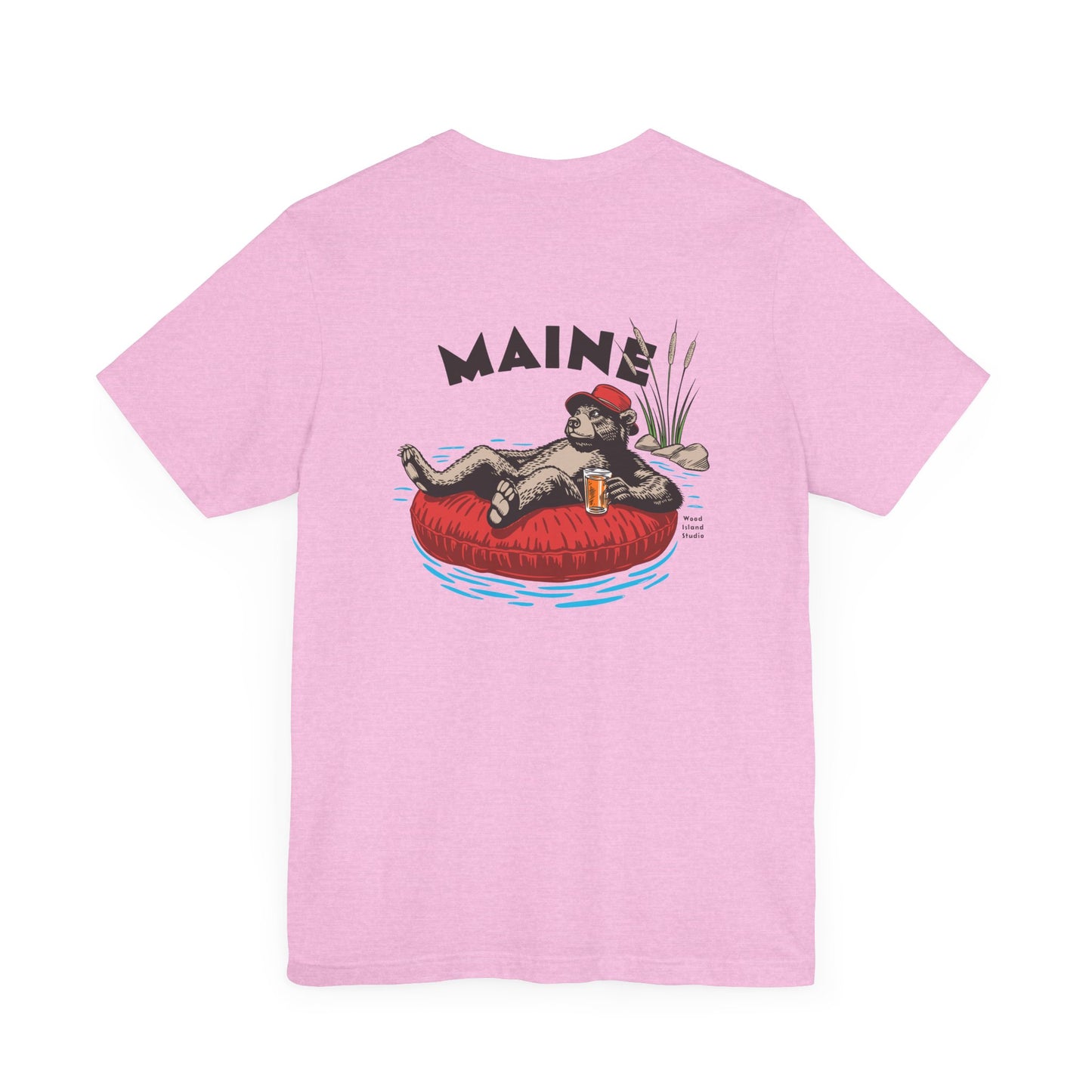 Maine Rafting Bear Graphic Tee