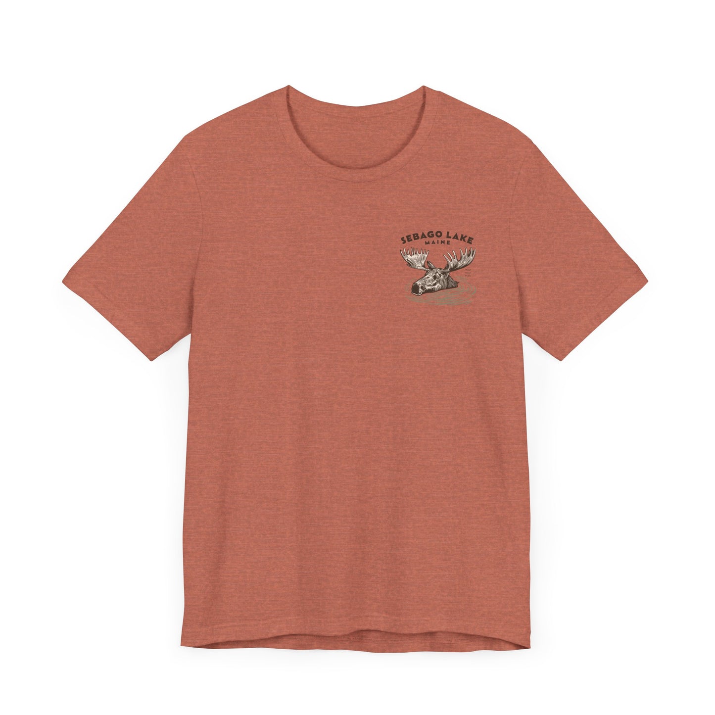 Sebago Lake Maine Moose Graphic Tee - Unisex Short Sleeve T-Shirt