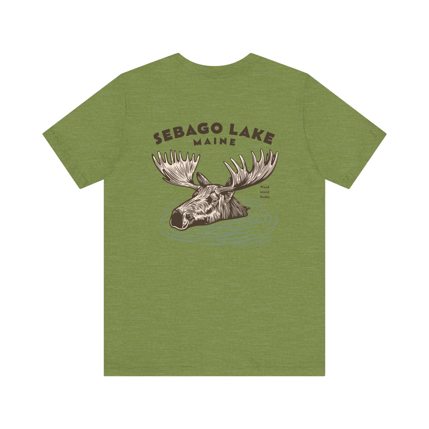 Sebago Lake Maine Moose Graphic Tee - Unisex Short Sleeve T-Shirt