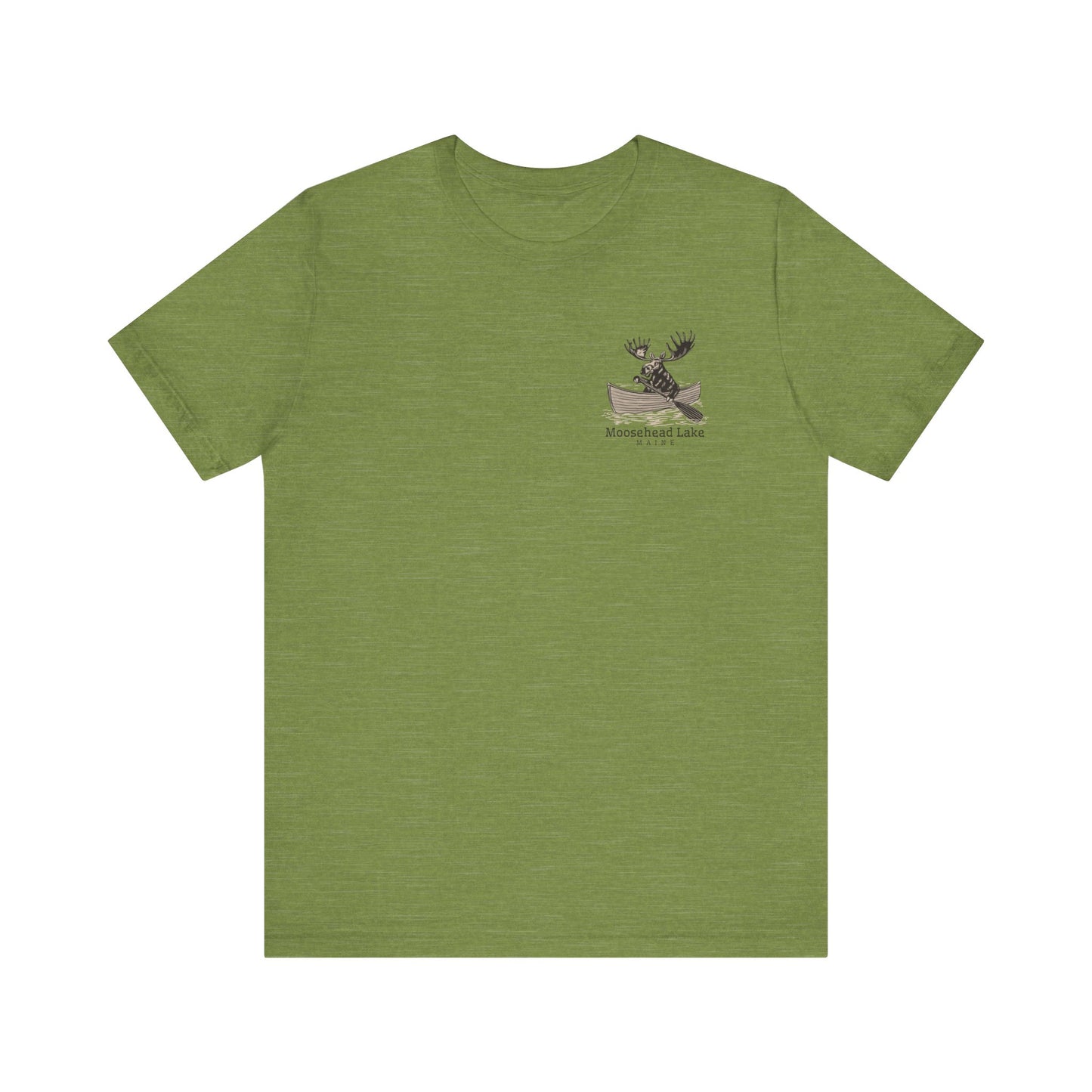Moosehead Lake Maine Moose Rowing Adventure Tee - Unisex Jersey Short Sleeve T-Shirt