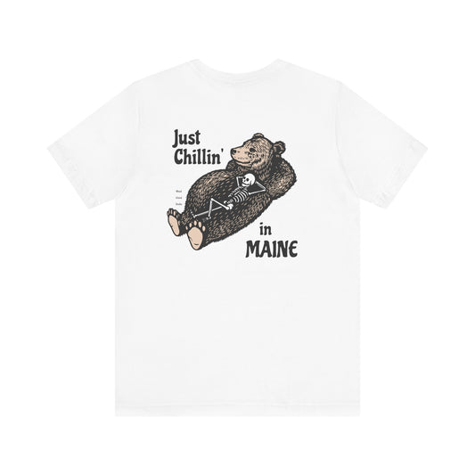 Hibernating Bear in Maine Graphic Unisex Tee