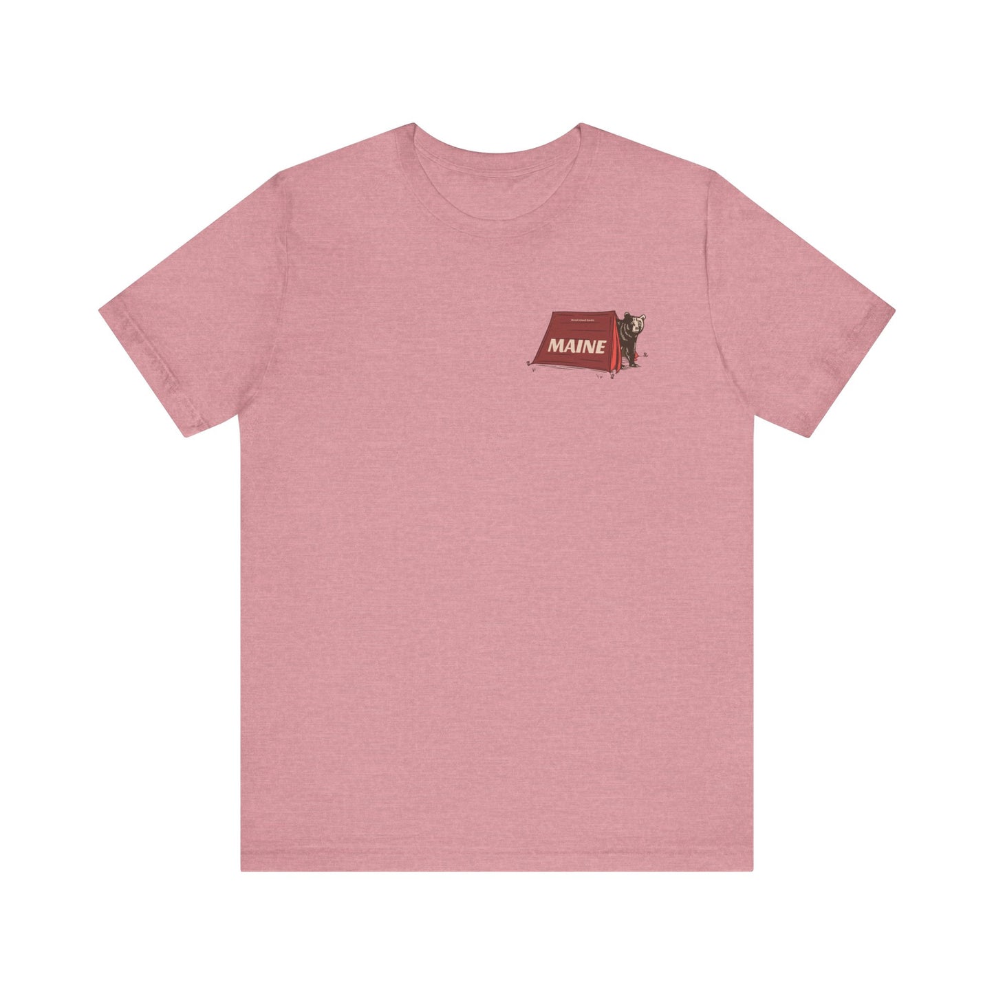 Camping Maine Bear Graphic Unisex Tee