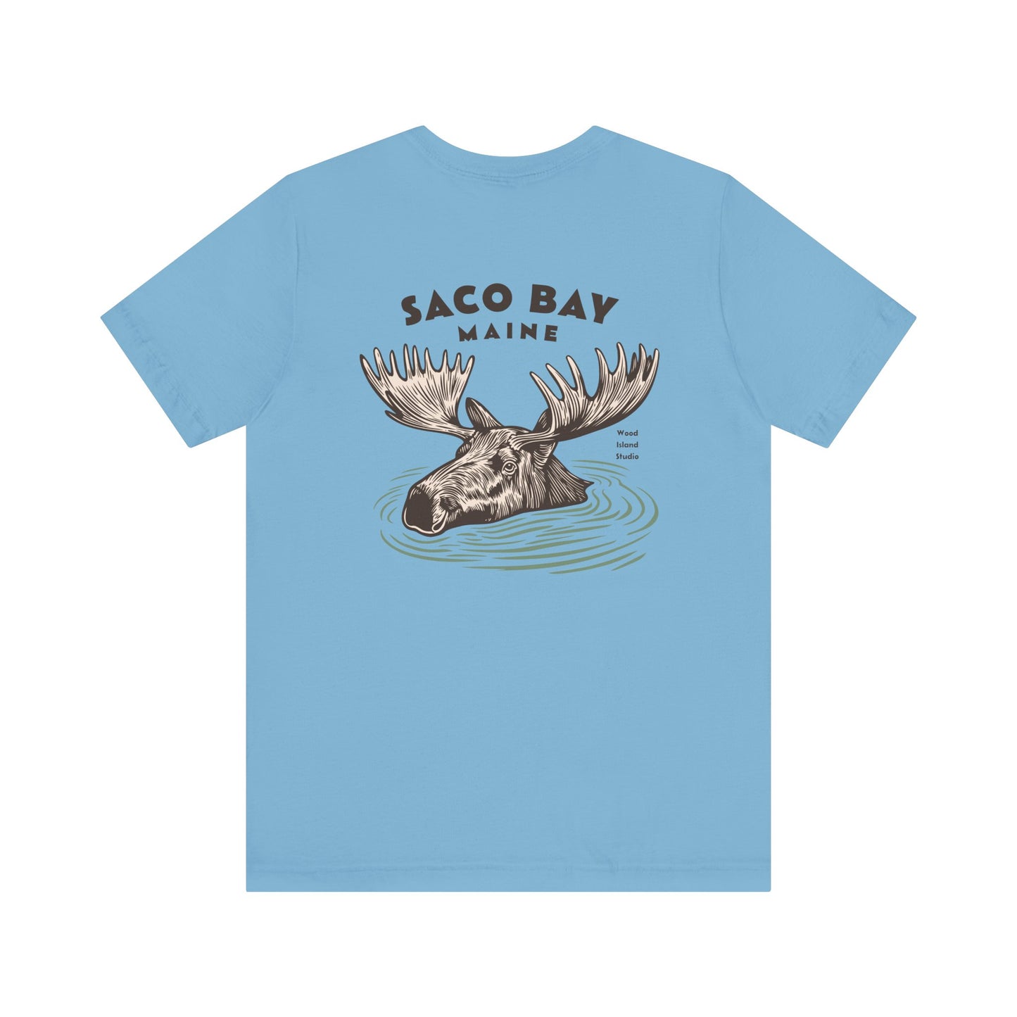Saco Bay Maine Moose Humor Graphic Tee - Unisex Short Sleeve T-Shirt