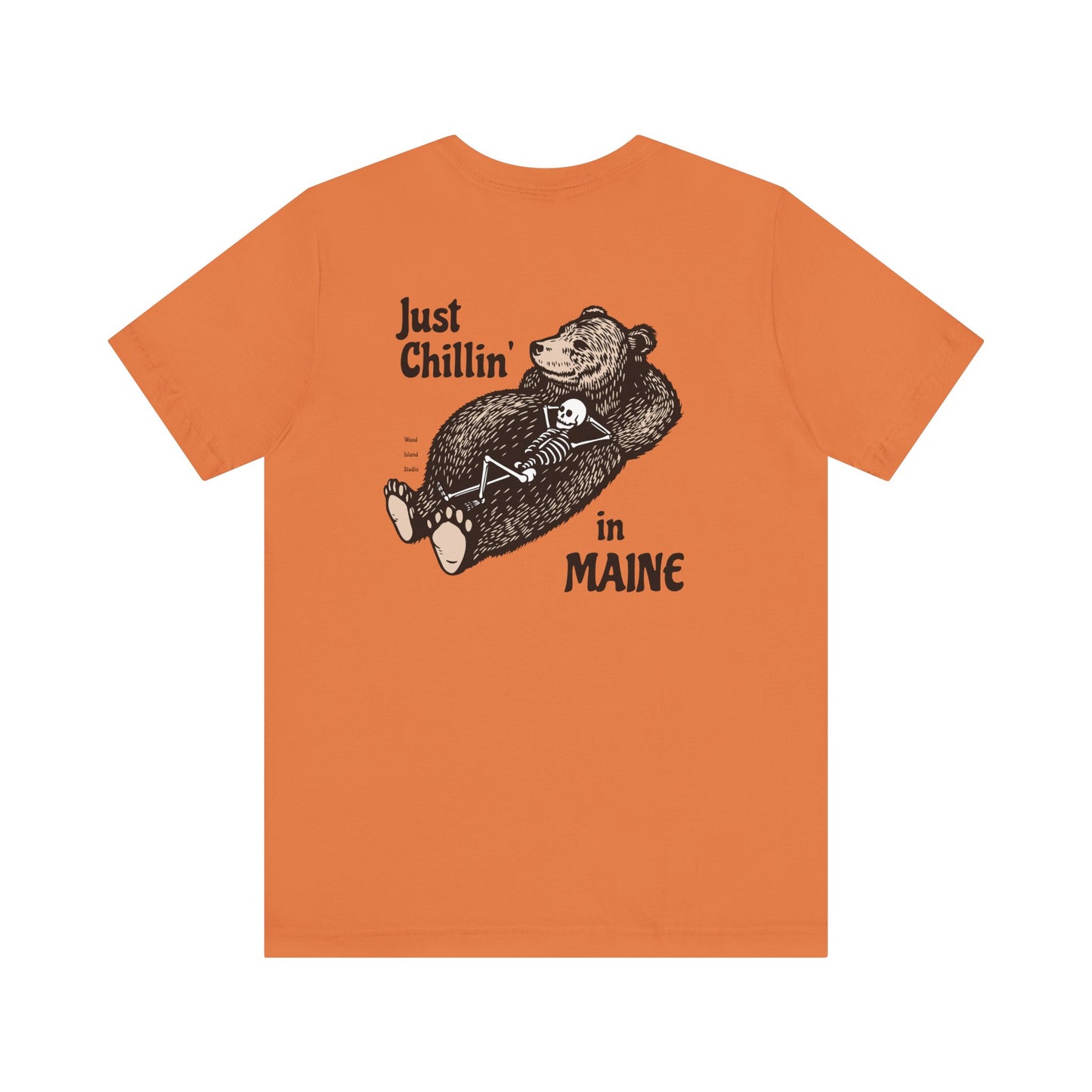 Hibernating Bear in Maine Graphic Unisex Tee