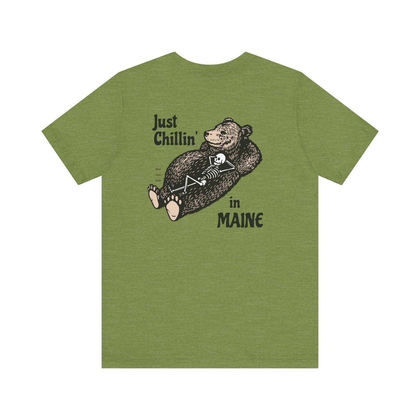 Hibernating Bear in Maine Graphic Unisex Tee