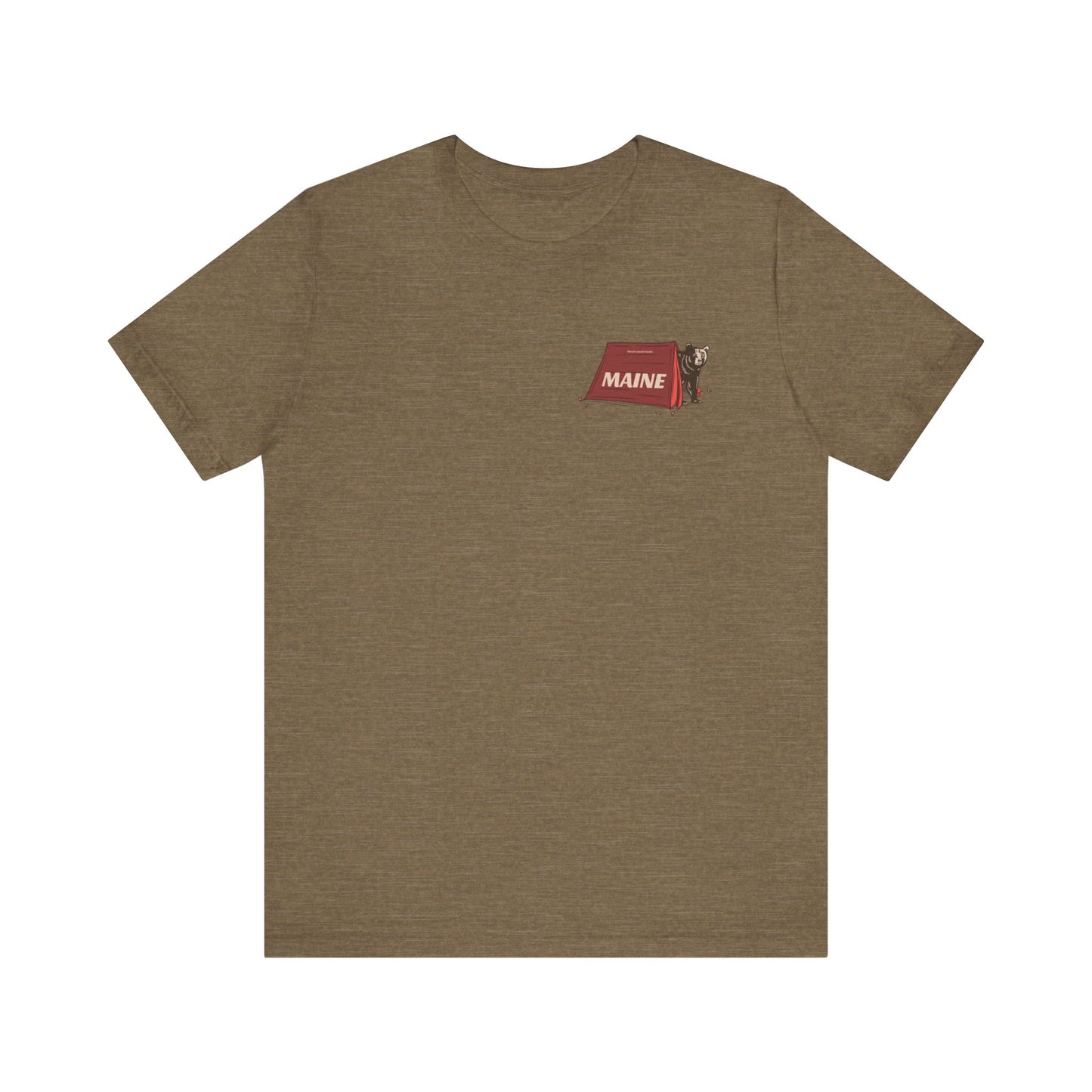 Camping Maine Bear Graphic Unisex Tee
