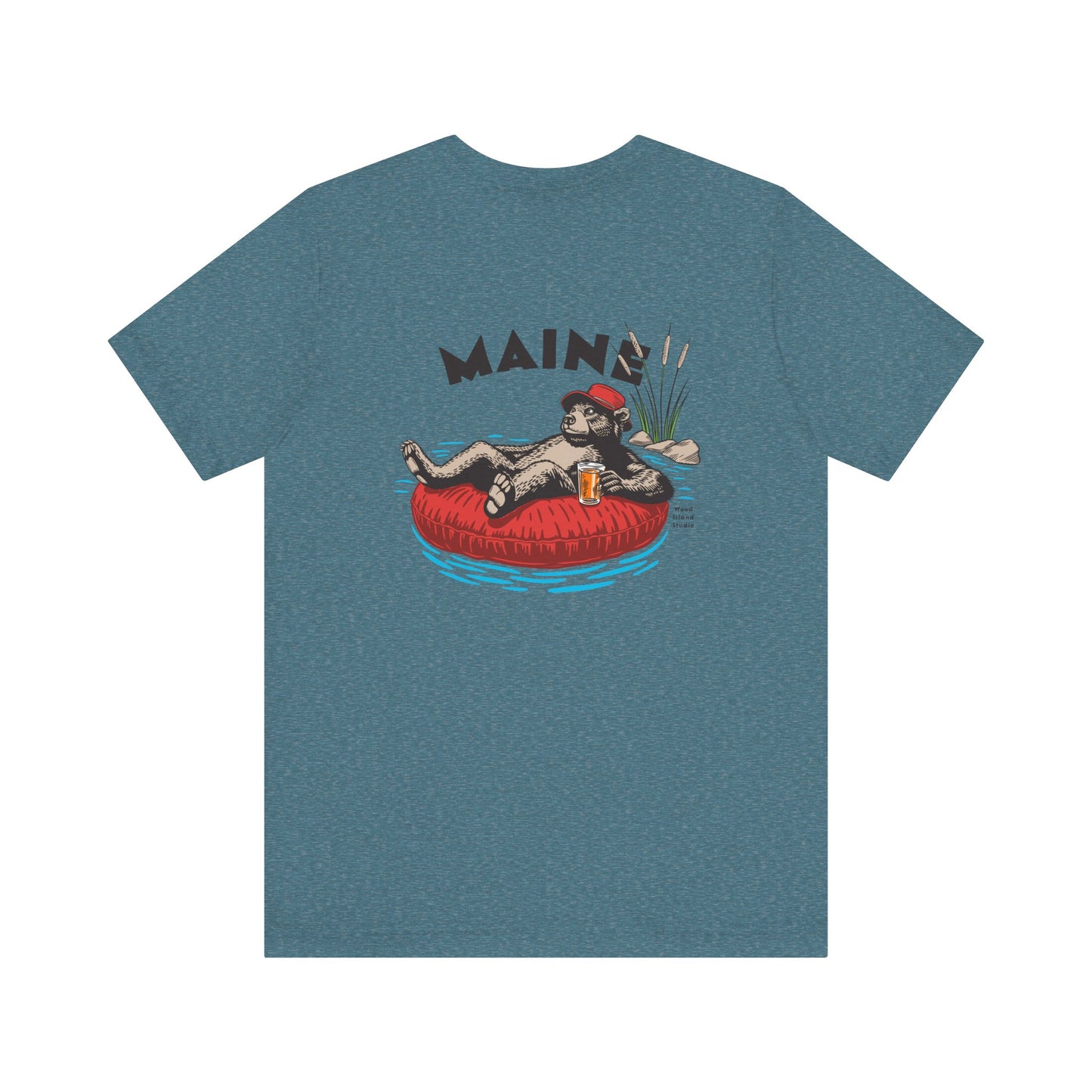 Portland Maine Rafting Bear Graphic Tee