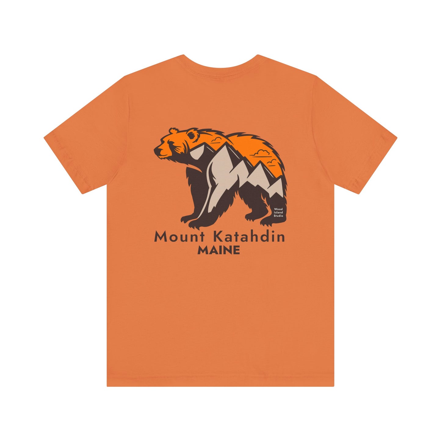 Mount Katahdin Maine Bear Graphic Unisex Tee
