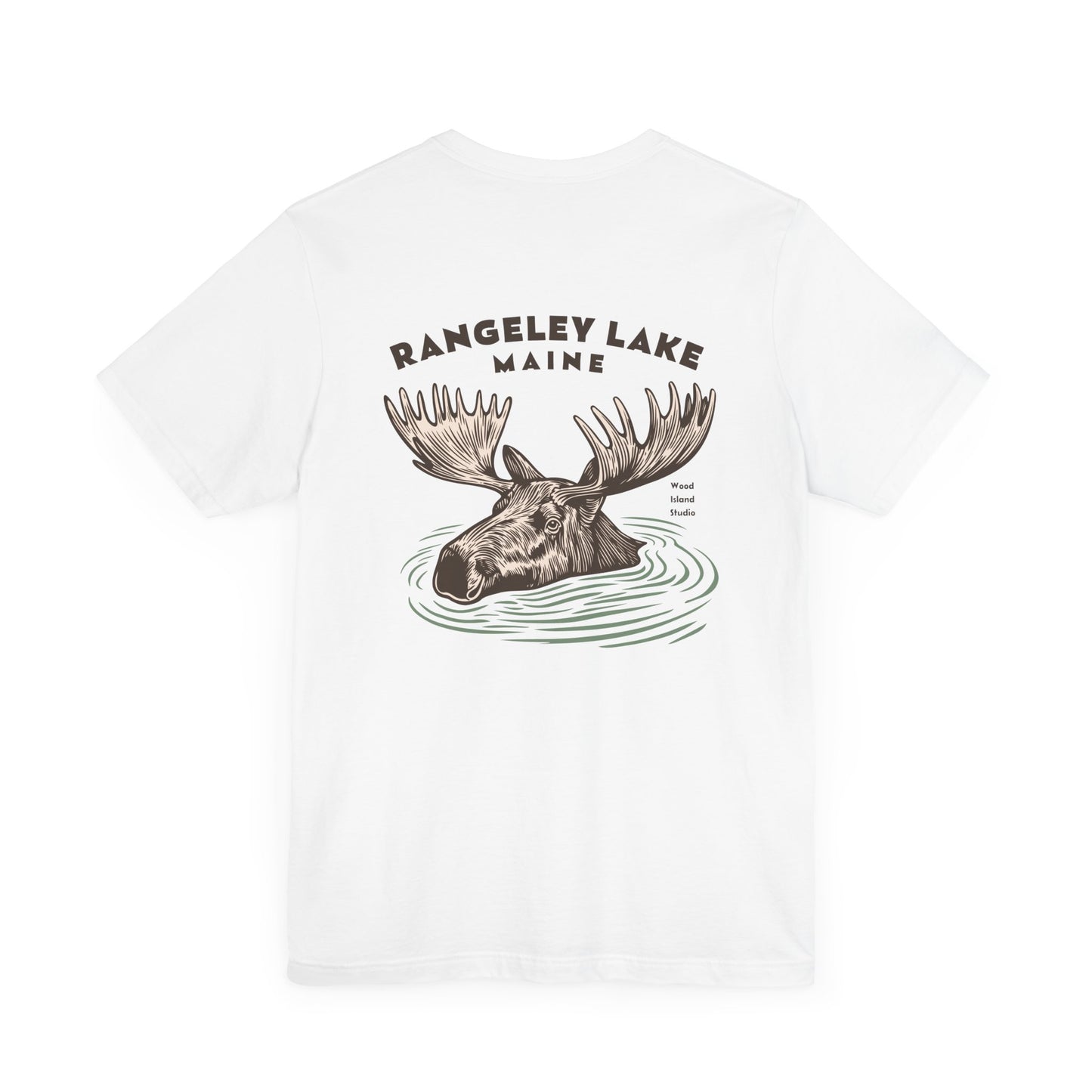 Rangeley Lake Maine Moose Graphic Tee - Unisex Short Sleeve T-Shirt