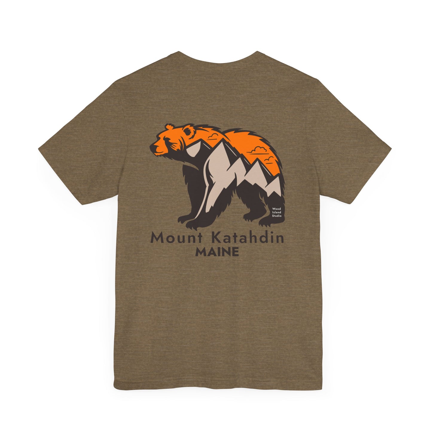 Mount Katahdin Maine Bear Graphic Unisex Tee