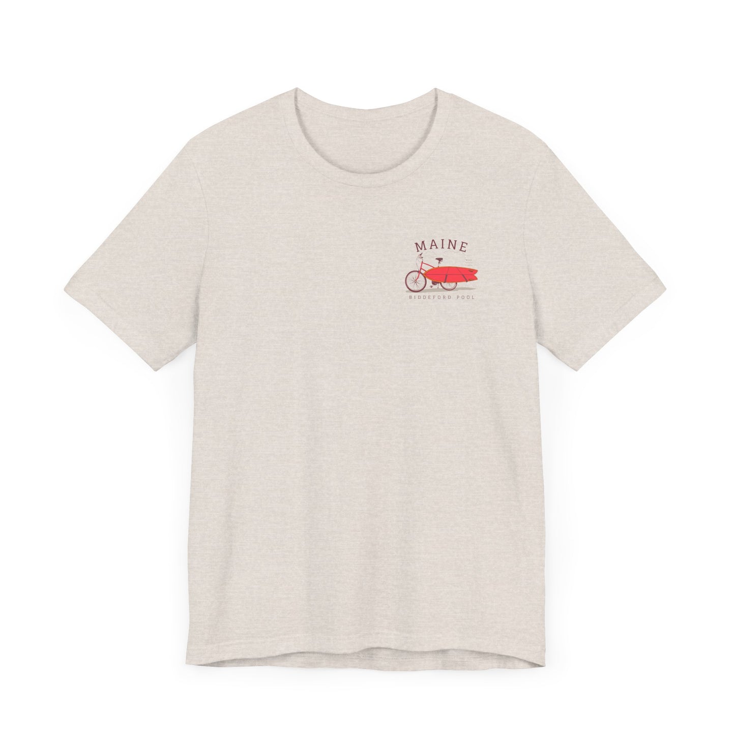 Biddeford Pool Maine Vintage Bike Surf Tee - Unisex Jersey Short Sleeve T-Shirt