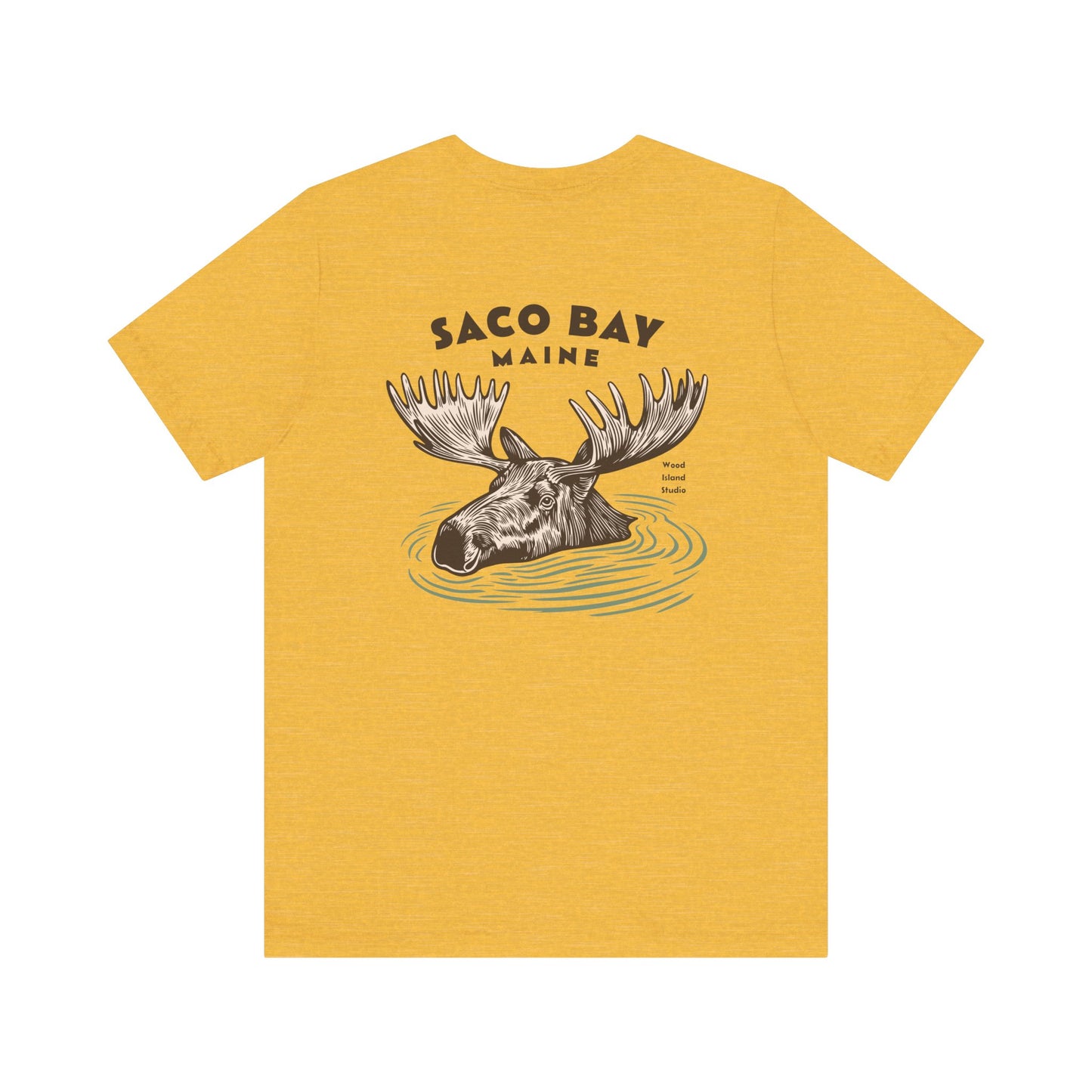 Saco Bay Maine Moose Humor Graphic Tee - Unisex Short Sleeve T-Shirt