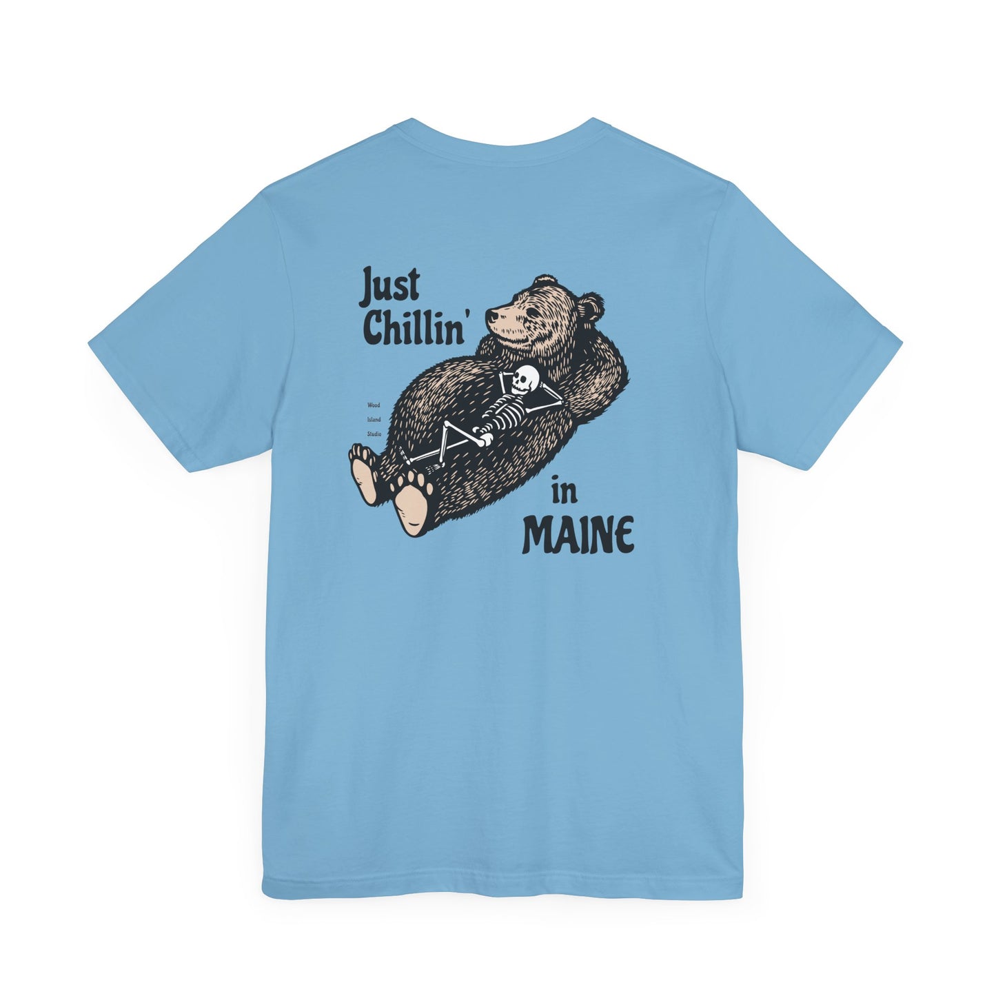 Hibernating Bear in Maine Graphic Unisex Tee