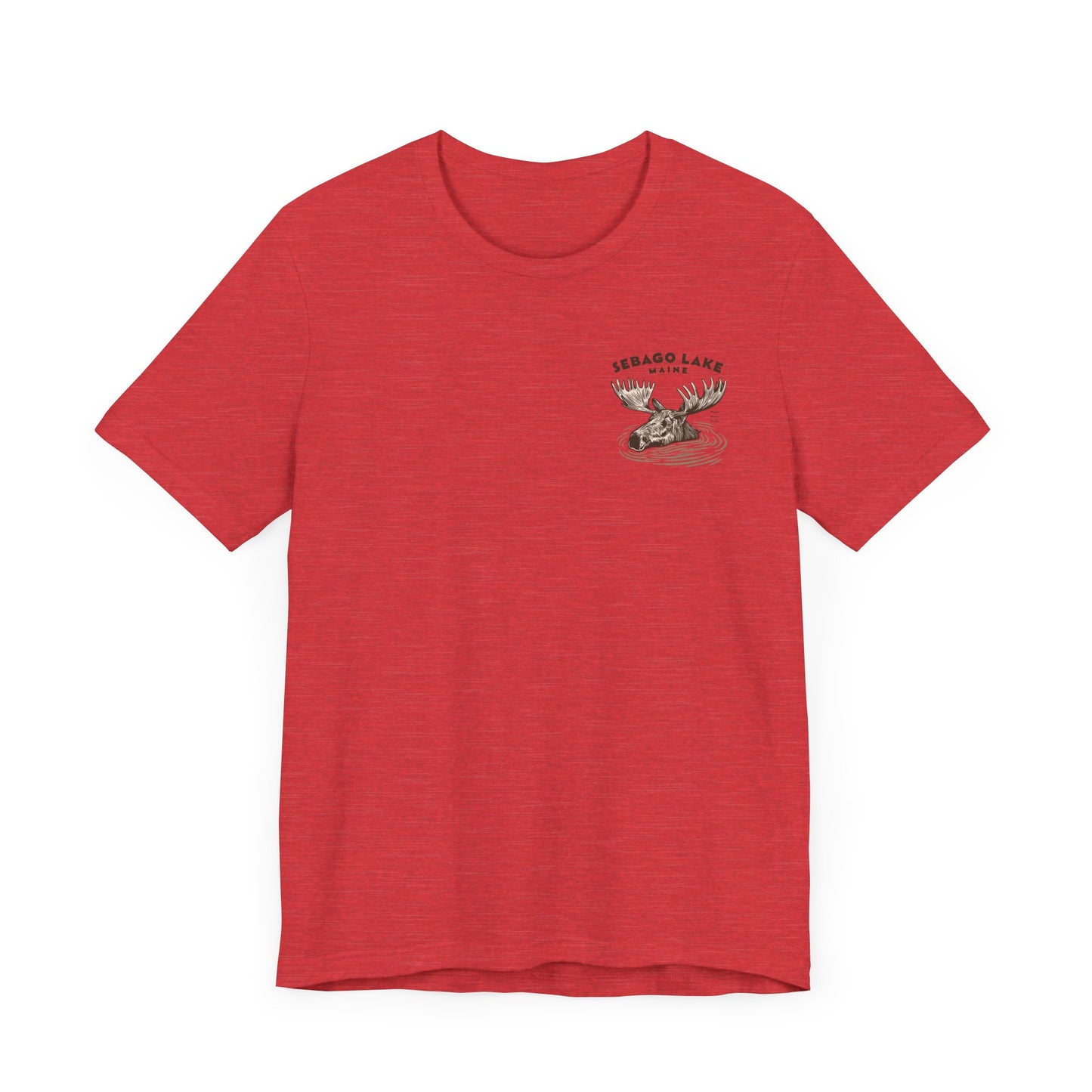 Sebago Lake Maine Moose Graphic Tee - Unisex Short Sleeve T-Shirt