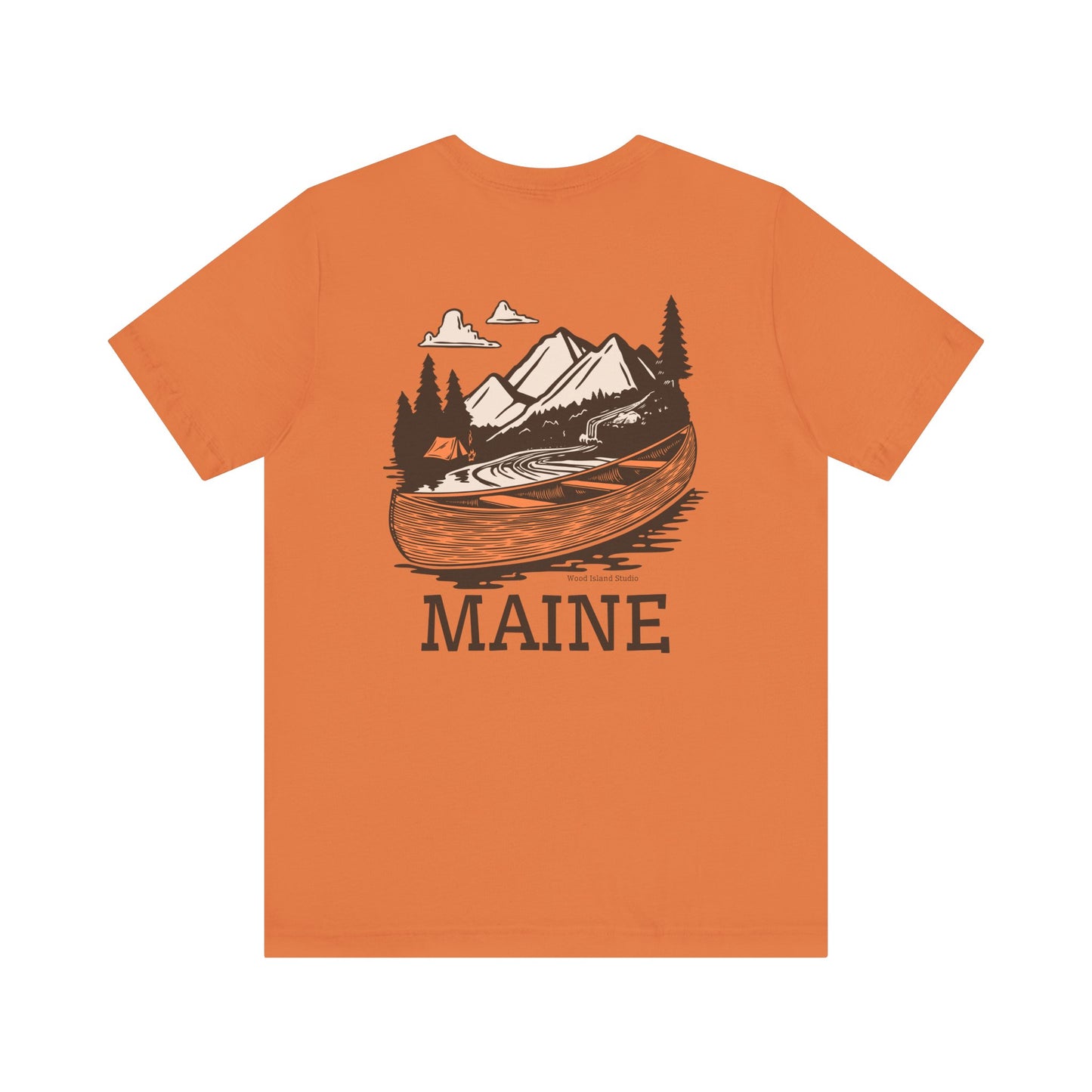 Canoeing in Maine Graphic Unisex Tee