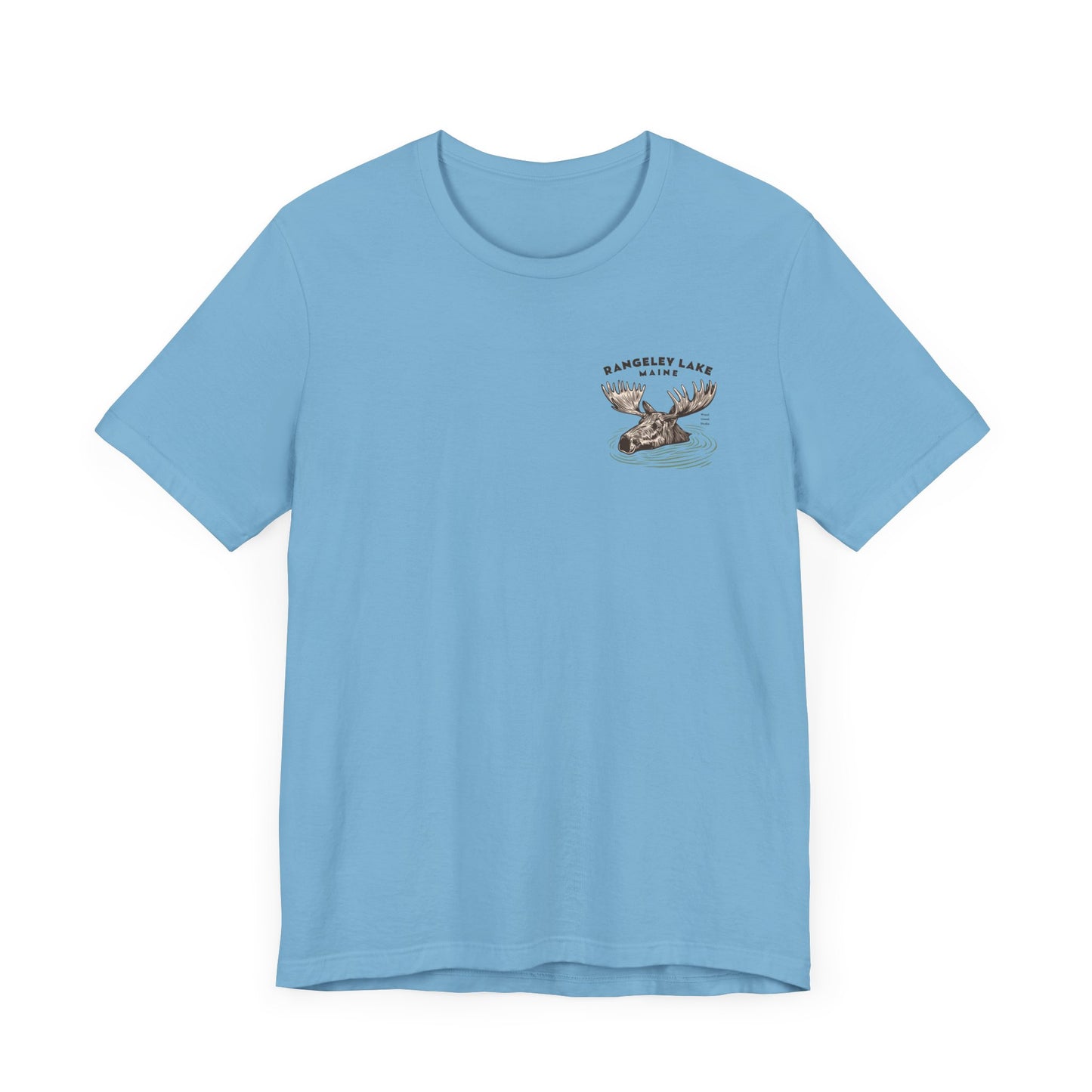 Rangeley Lake Maine Moose Graphic Tee - Unisex Short Sleeve T-Shirt
