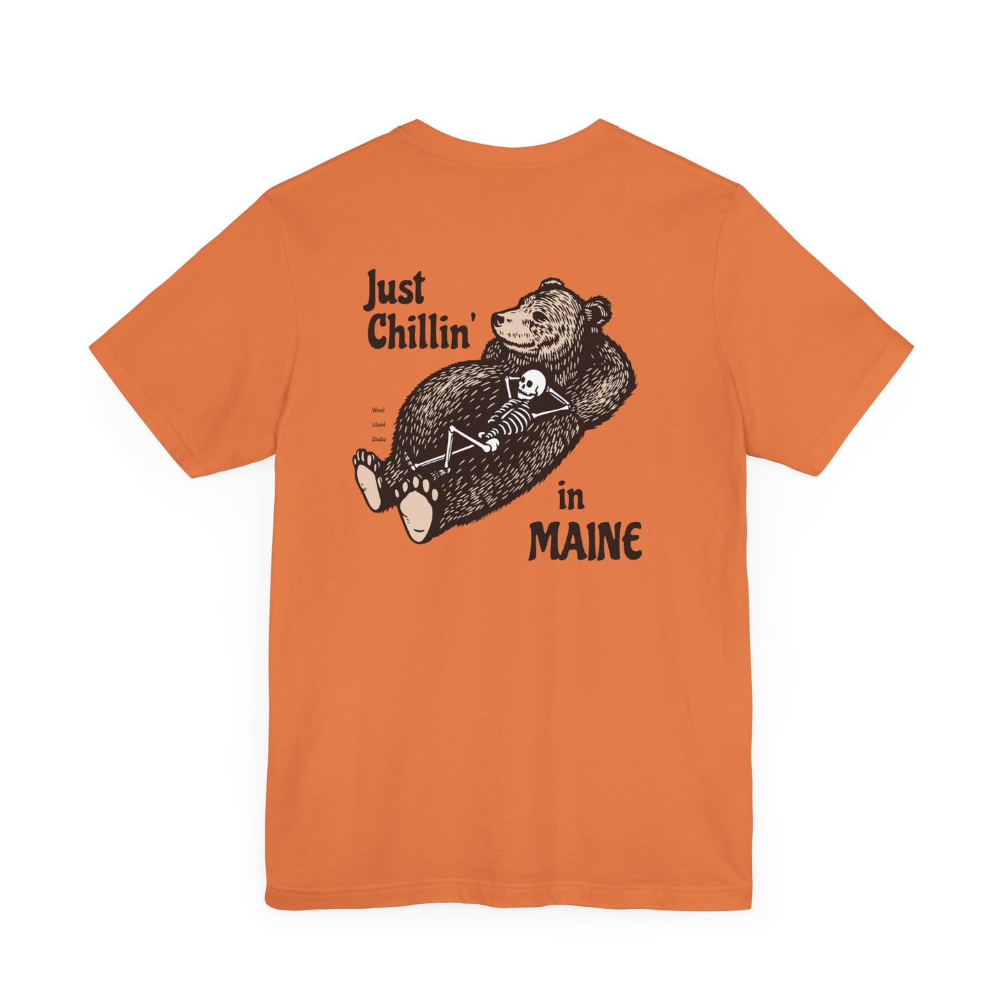 Hibernating Bear in Maine Graphic Unisex Tee