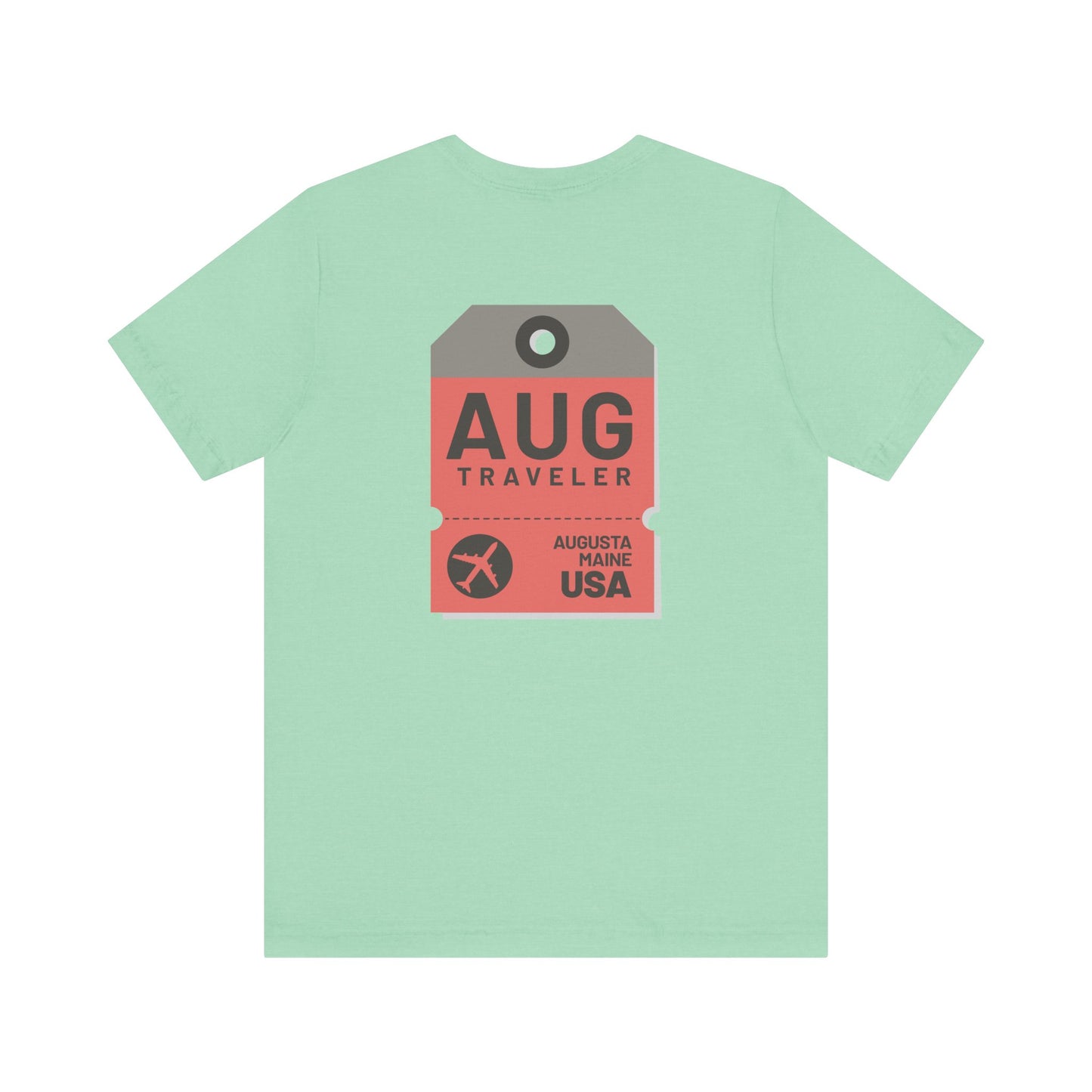 Augusta Maine Luggage Tag Graphic Tee AUG