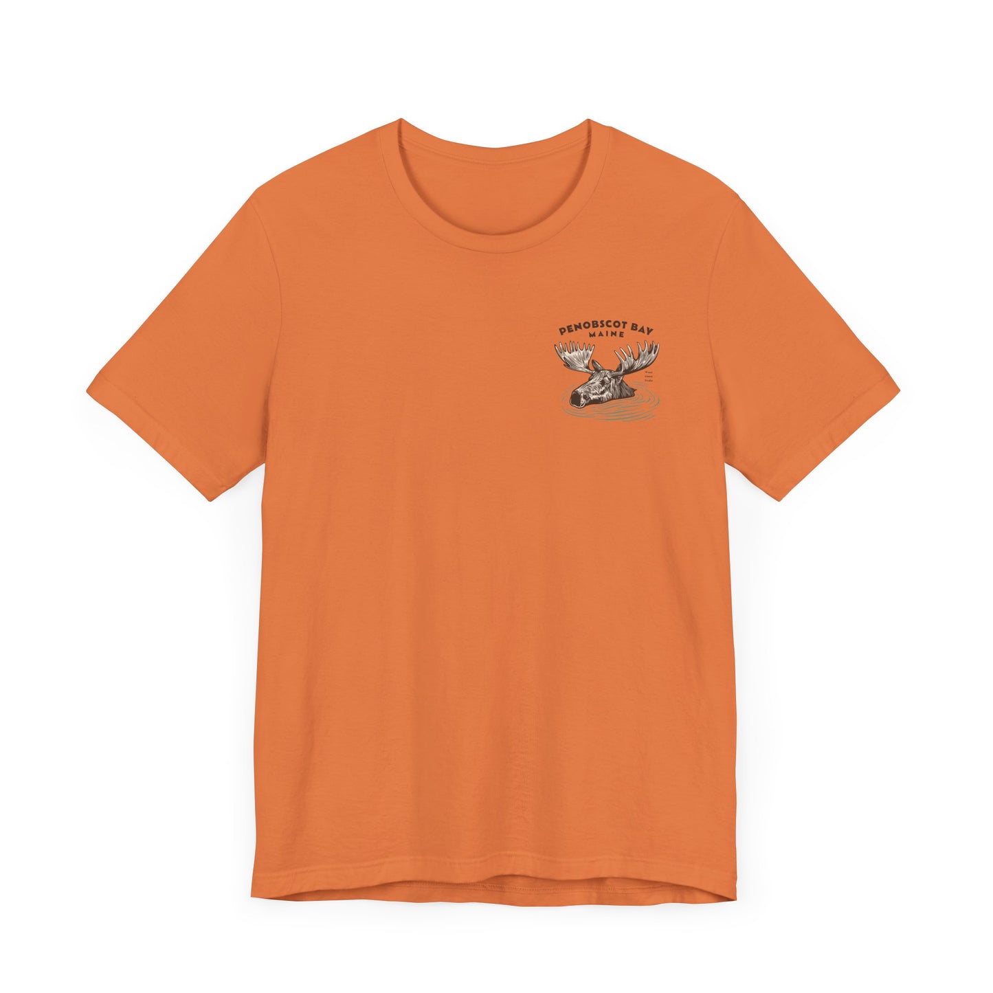 Penobscot Bay Maine Moose Graphic Tee - Unisex Short Sleeve T-Shirt