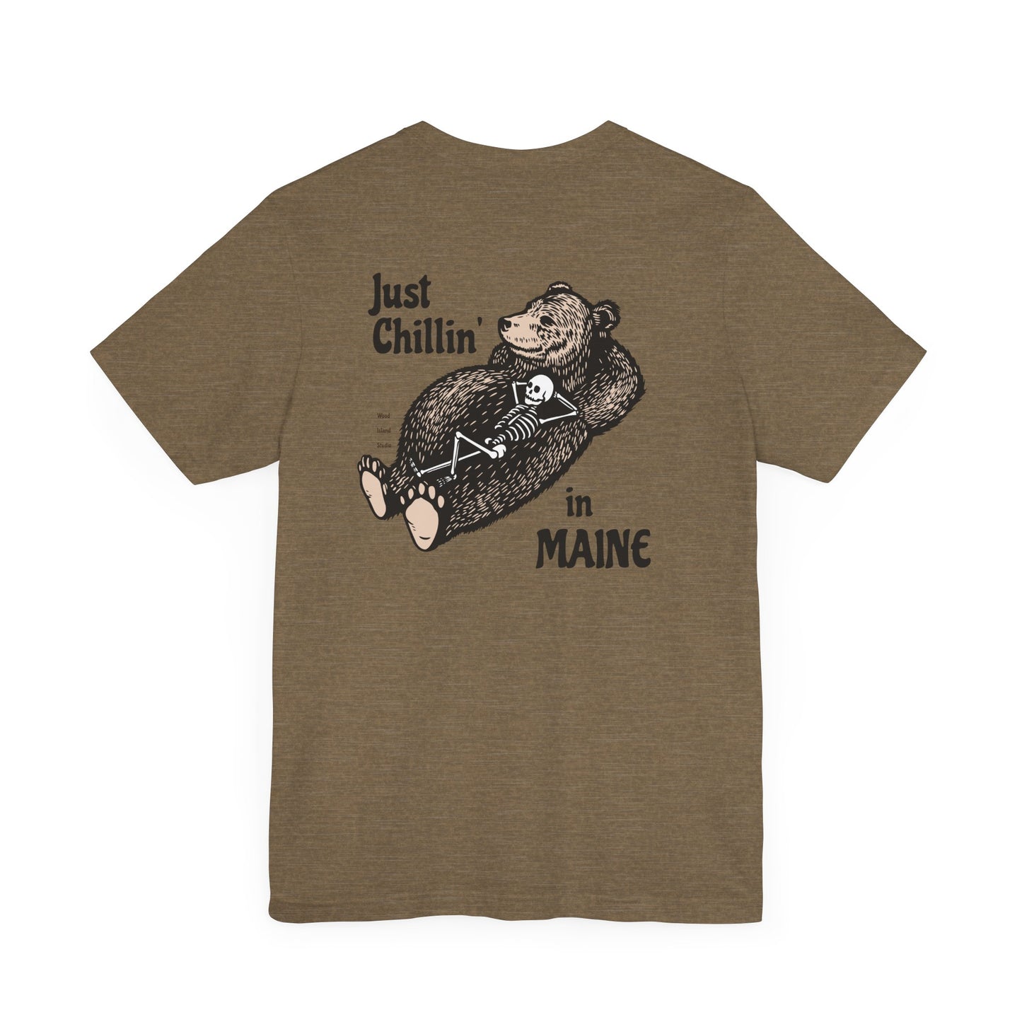 Hibernating Bear in Maine Graphic Unisex Tee