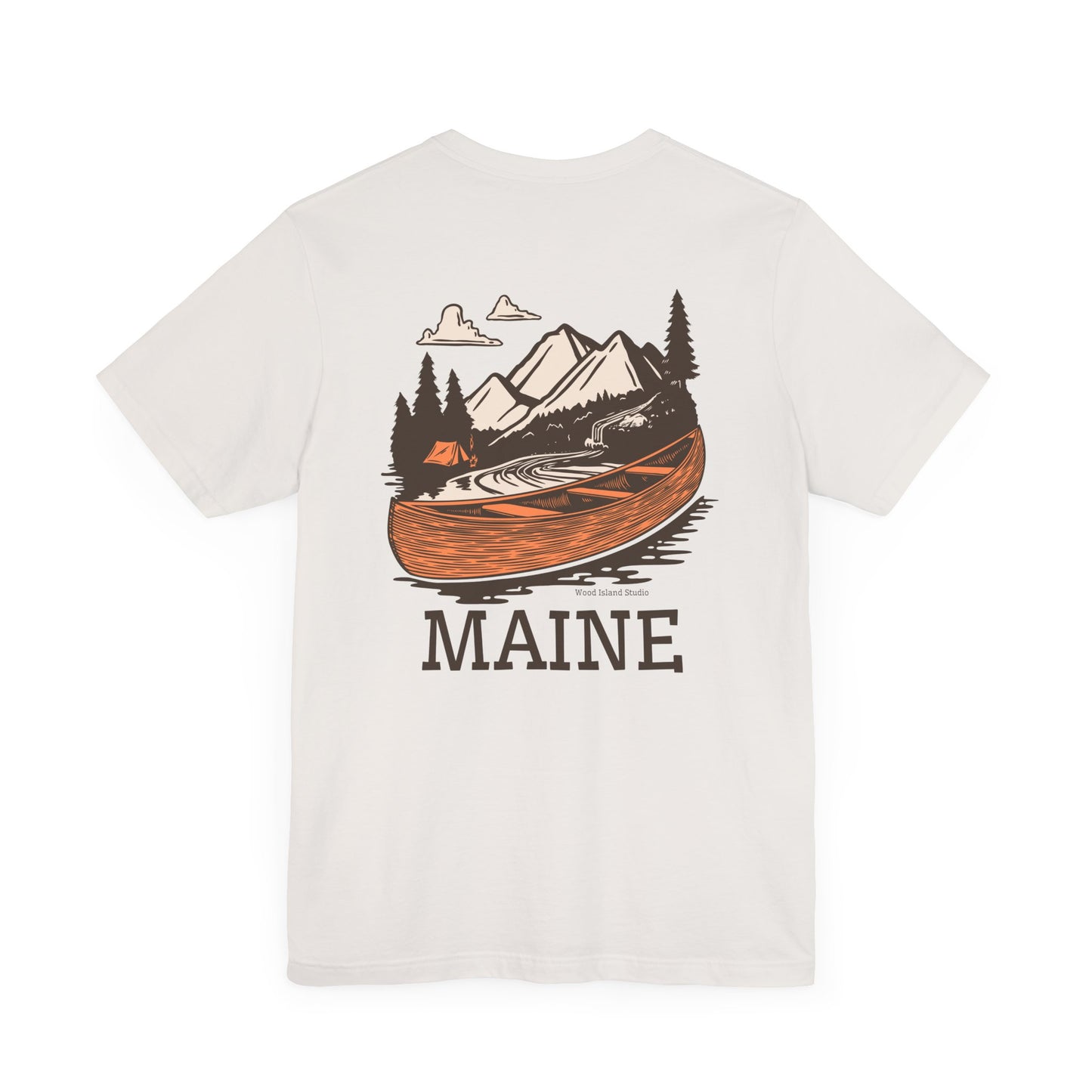 Canoeing in Maine Graphic Unisex Tee