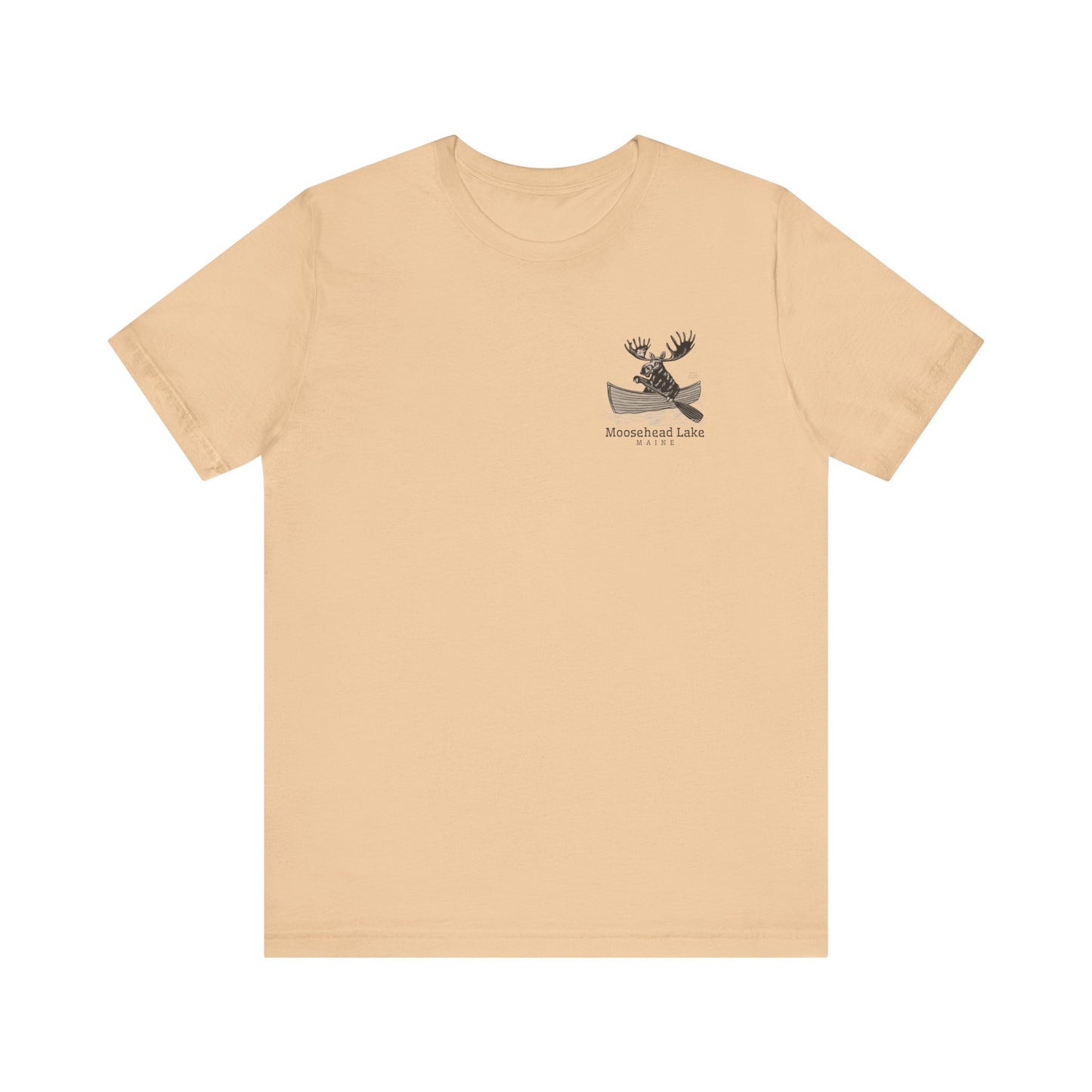 Moosehead Lake Maine Moose Rowing Adventure Tee - Unisex Jersey Short Sleeve T-Shirt
